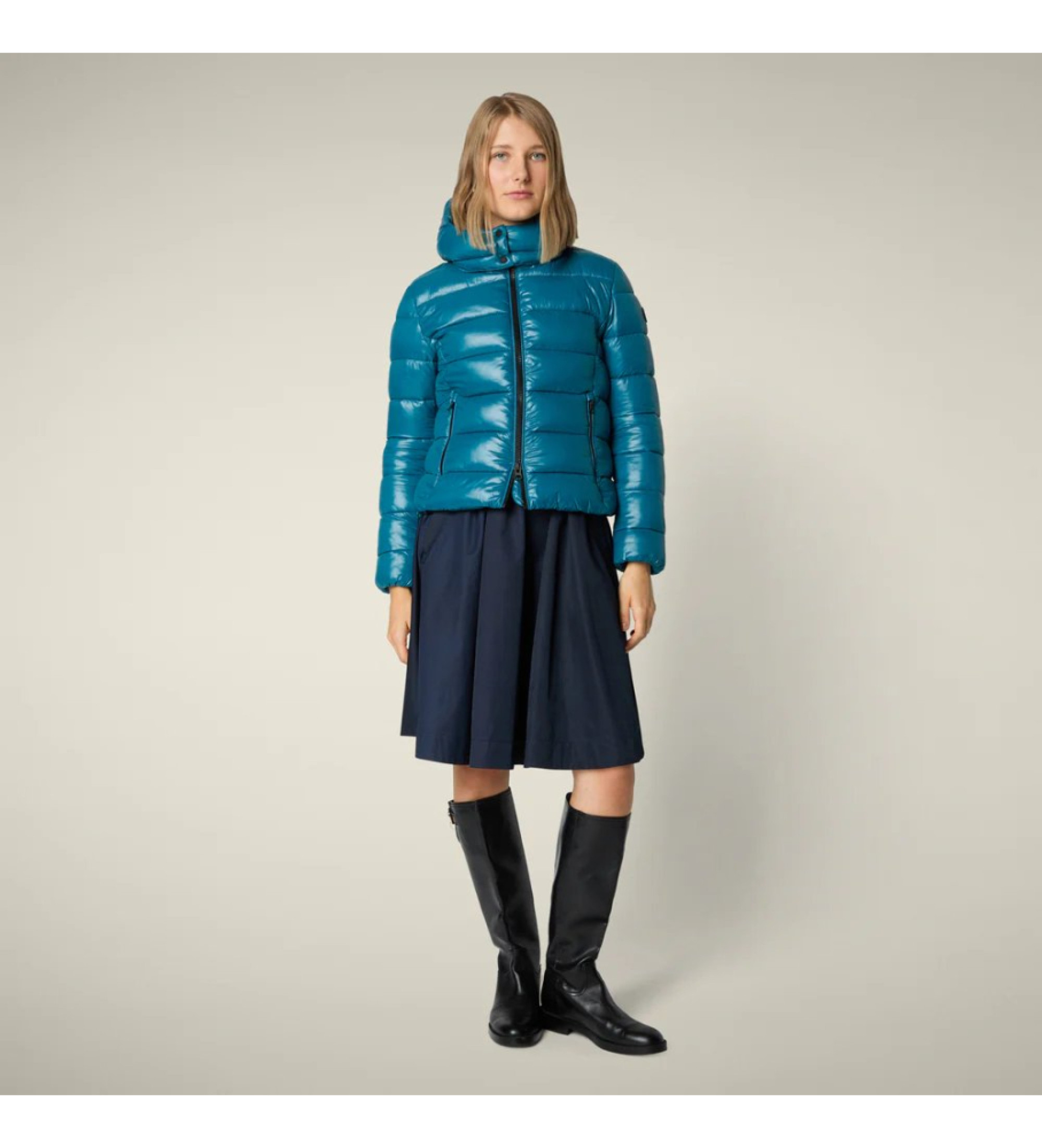 Save The Duck für Damen. D31470W-LOVE21 Cosmary Jacke blau (M/L), Lässig, Nachhaltig, Recyceltes Nylon