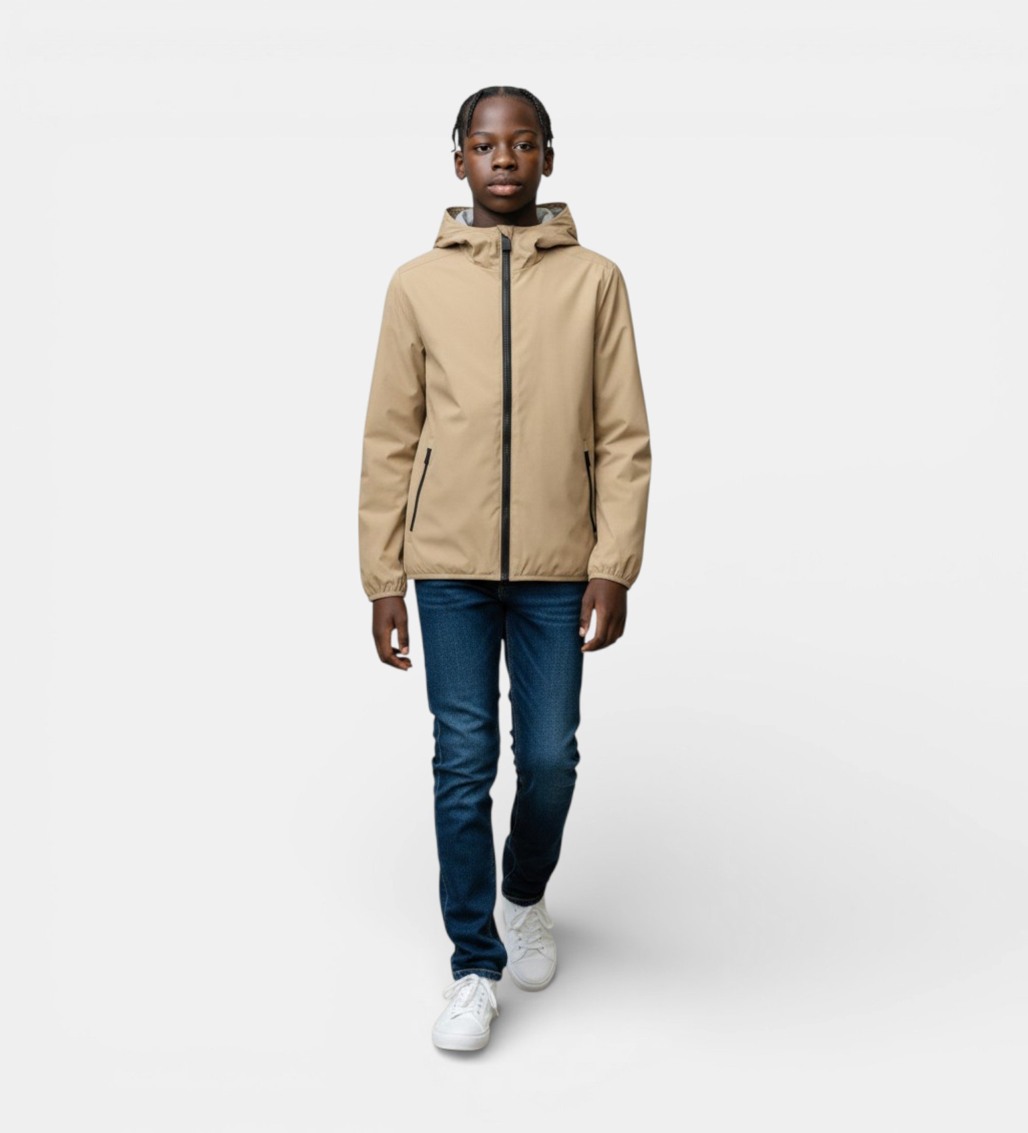 Save The Duck Unisex für Kinder. J31153G-WIND22 Cybele beige Jacke (10años= 140cm), Lässig, Recyceltes Polyester, Nachhaltig, Kinderbekleidu
