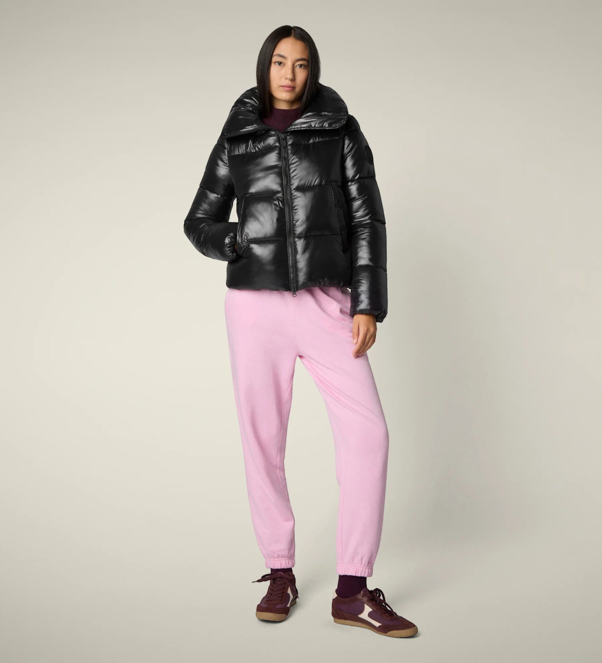 Save The Duck für Damen. D39370W-LOVE21 Isla Jacke schwarz (4), Lässig, Nachhaltig, Recyceltes Nylon