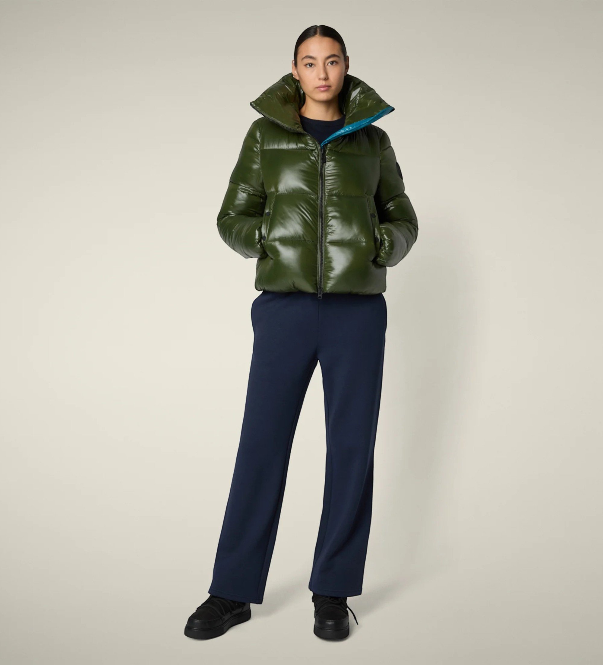 Save The Duck für Damen. D39370W-LOVE21 Jacke Isla grün (4), Lässig, Nachhaltig, Recyceltes Nylon