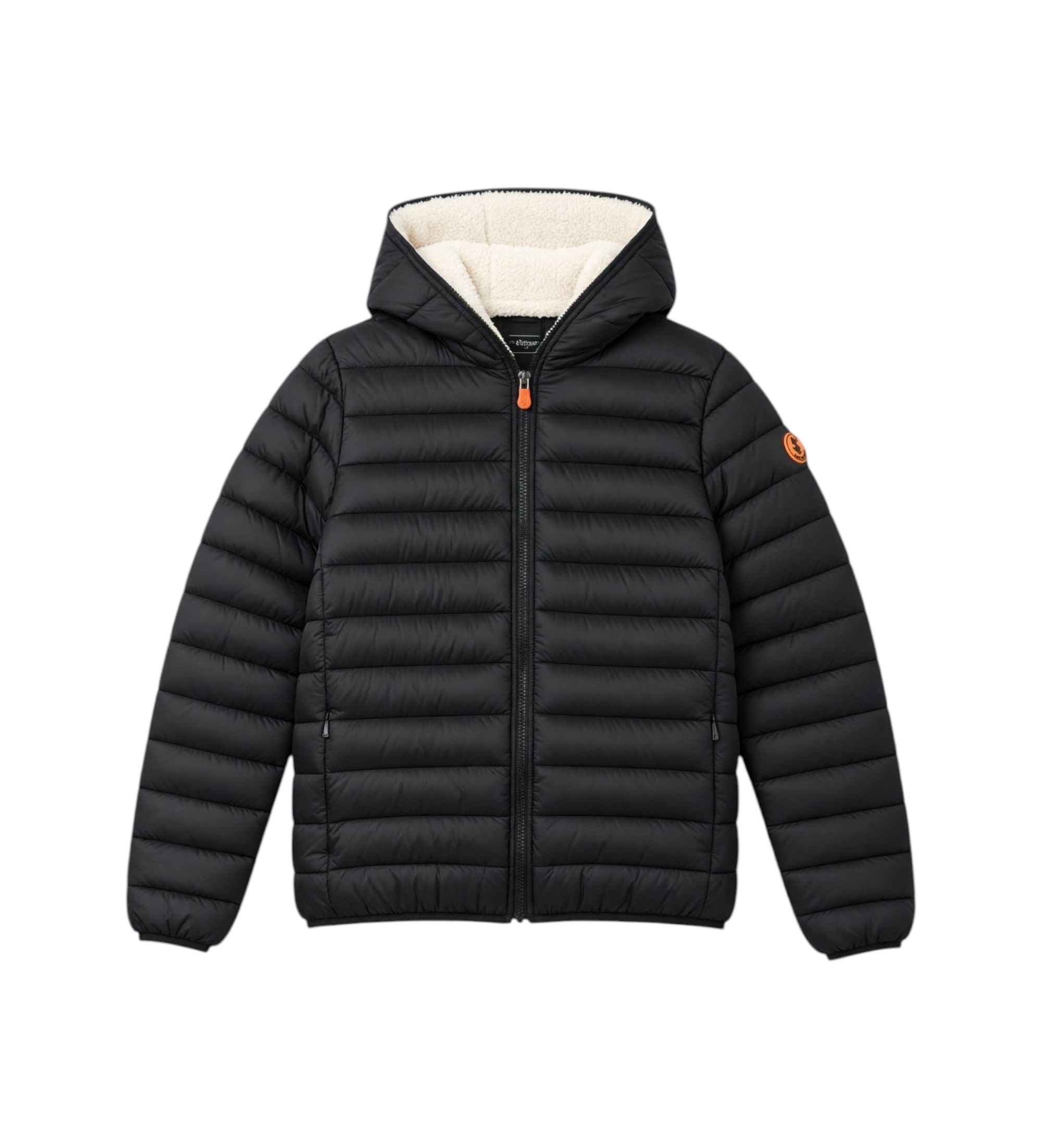 Save The Duckvoor meisjes. J39690G-GIGA23 Zwarte Leci-jas (14años= 164cm), Casual, Nylon, kinderkleding