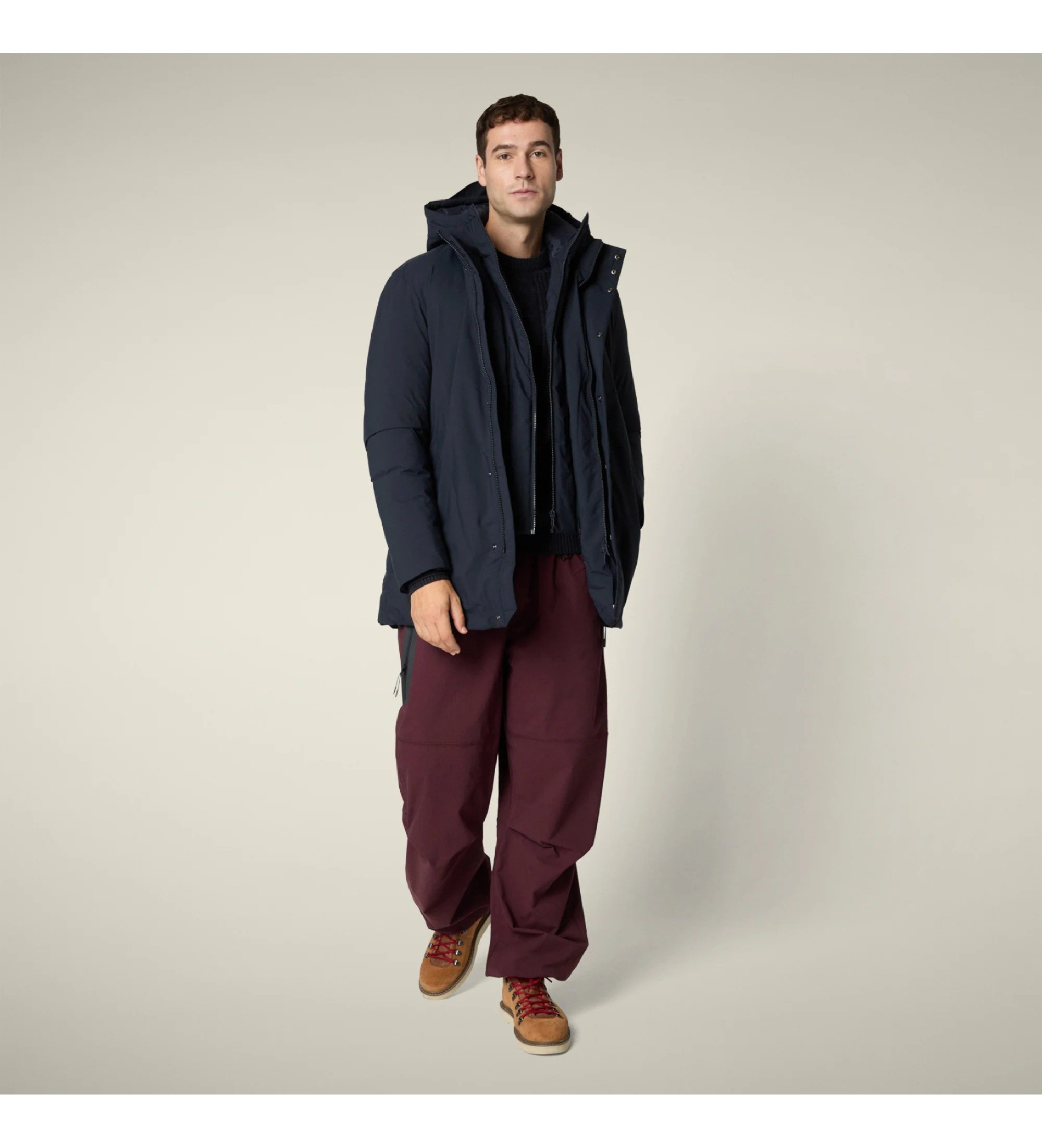 Save The Duck für Herren. D41448M-MATT21 Sesle Parka blau (L), Lässig, Nachhaltig, Recyceltes Nylon