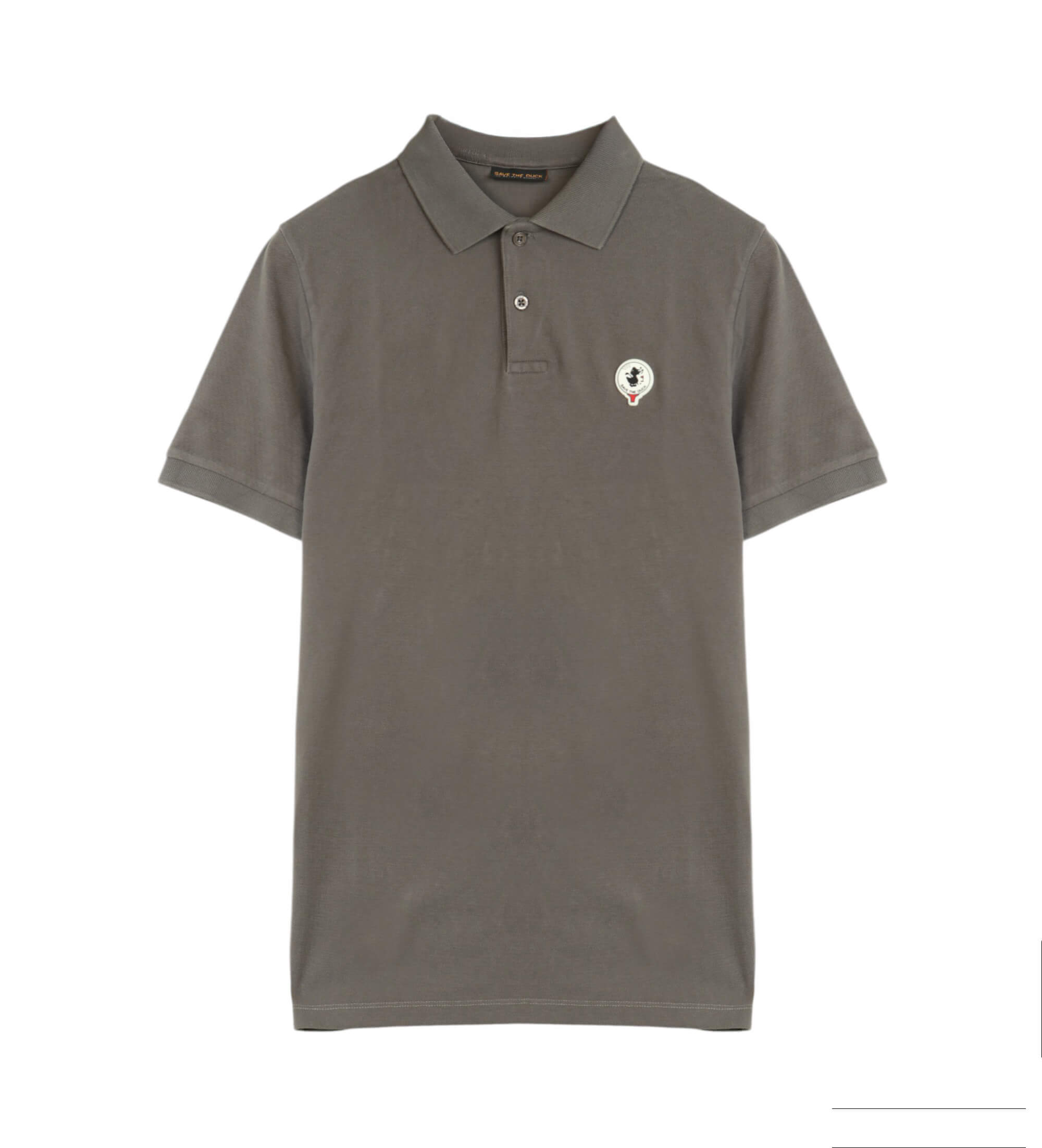 Save The Duck für Herren. DR1213M-BATE20 Ovid grau-grünes Poloshirt (S), Lässig, Baumwolle, Kurzarm
