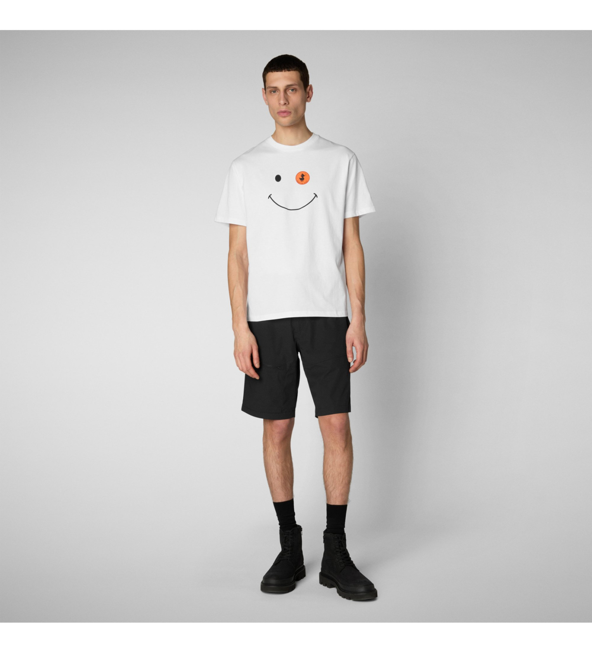 Save The Duck für Herren. DT1197M-BESY20 Darlan T-shirt weiß (XXL), Lässig, Baumwolle, Kurzarm