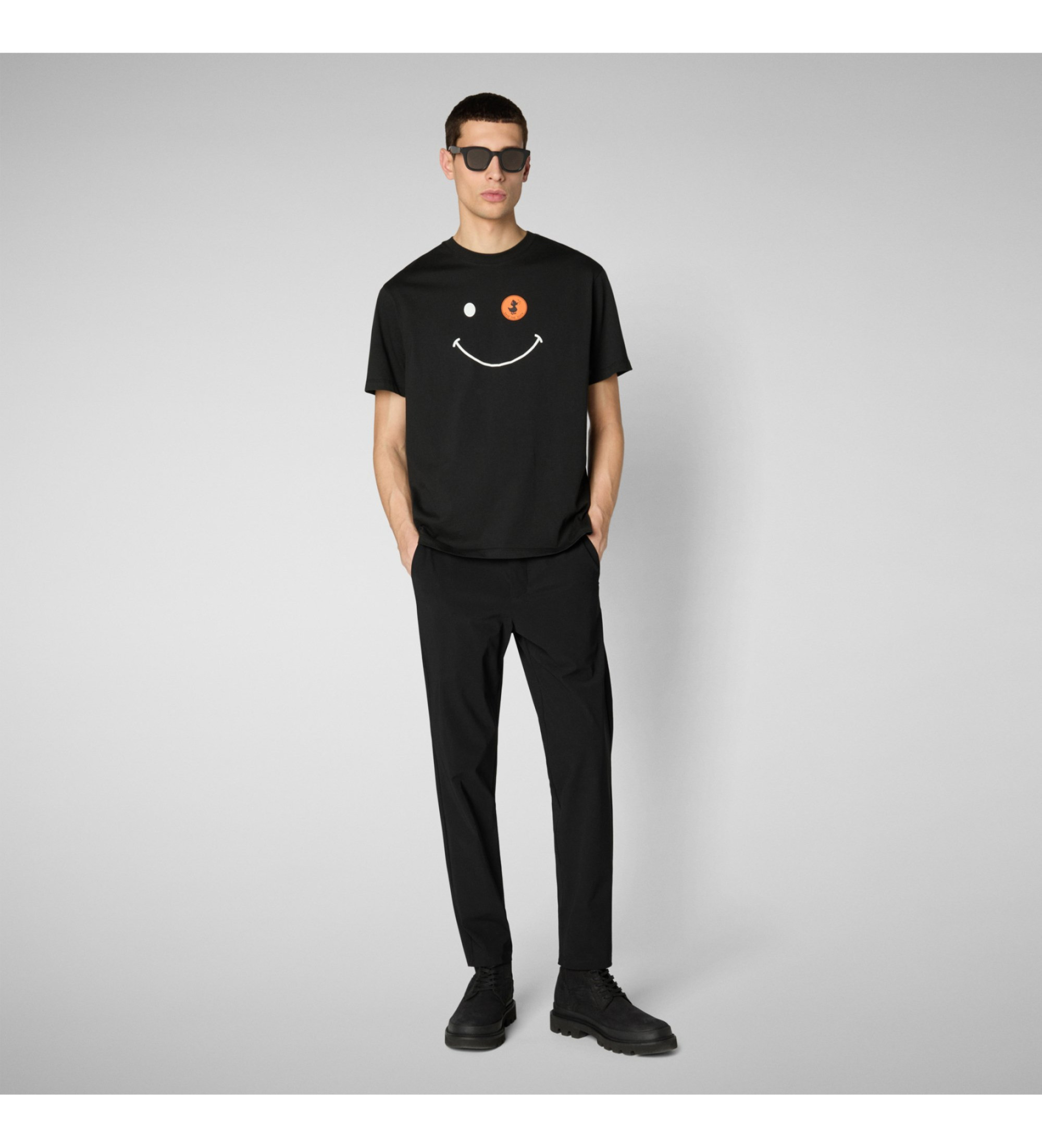 Save The Duck für Herren. DT1197M-BESY20 Darlan T-shirt schwarz (XXL), Lässig, Baumwolle, Kurzarm