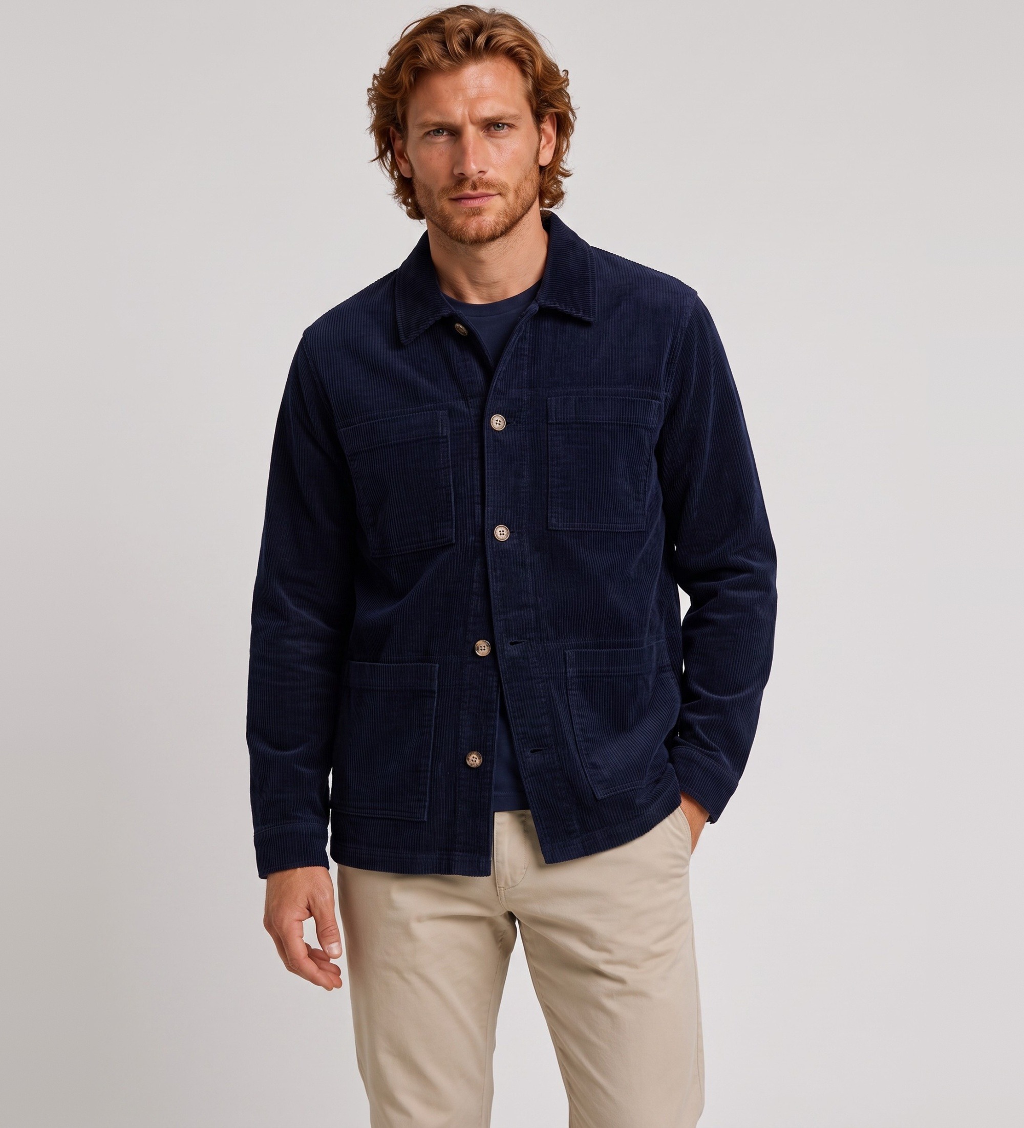 Sebago Unisex. 74114FW Jacke Dorr Corduroy navy (S), Lässig, Baumwolle, Marine