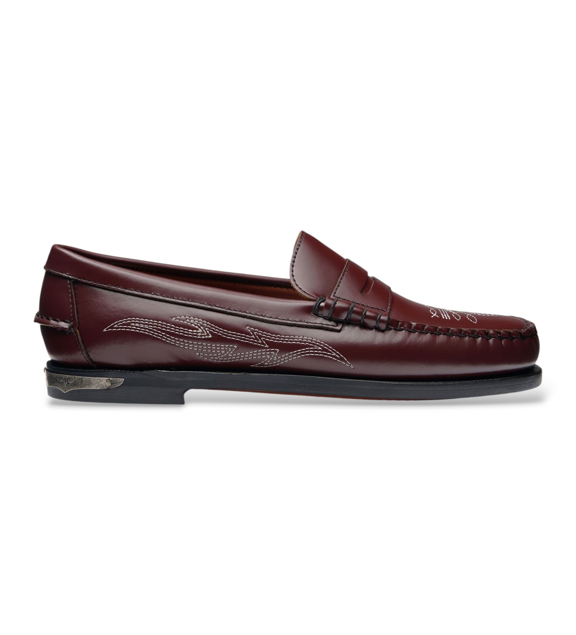 Sebagovoor vrouwen. 751222W Leren Dan El Paso mocassins bordeauxrood (40), Leer, Plat, 1 tot 3 cm, Geen, Casual