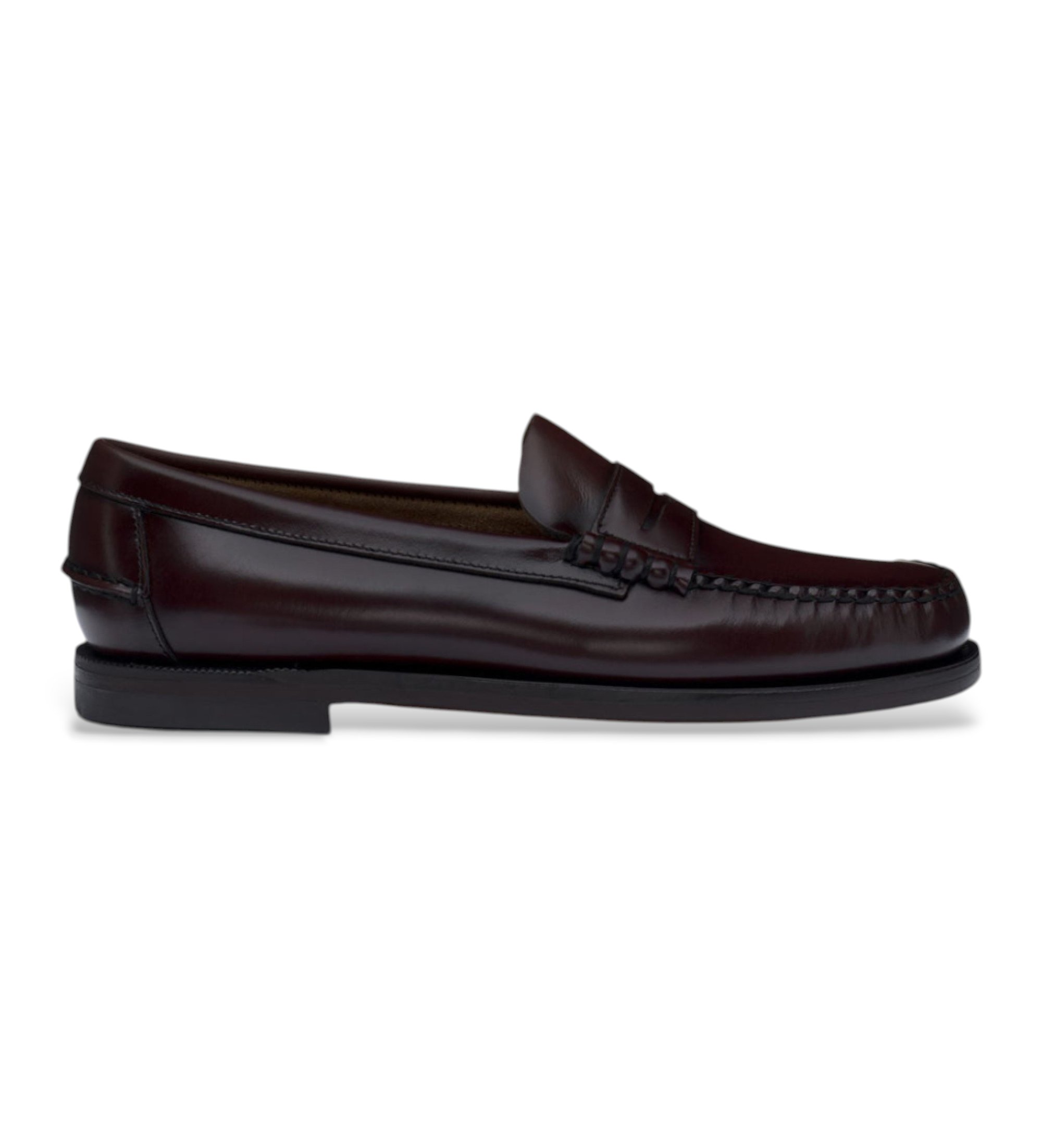 Sebago für Damen. 7001530 Klassische Dan Leder Loafers burgundbraun (41), Wohnung, 1 bis 3 cm, Keine, Lässig, Party, Bordeaux
