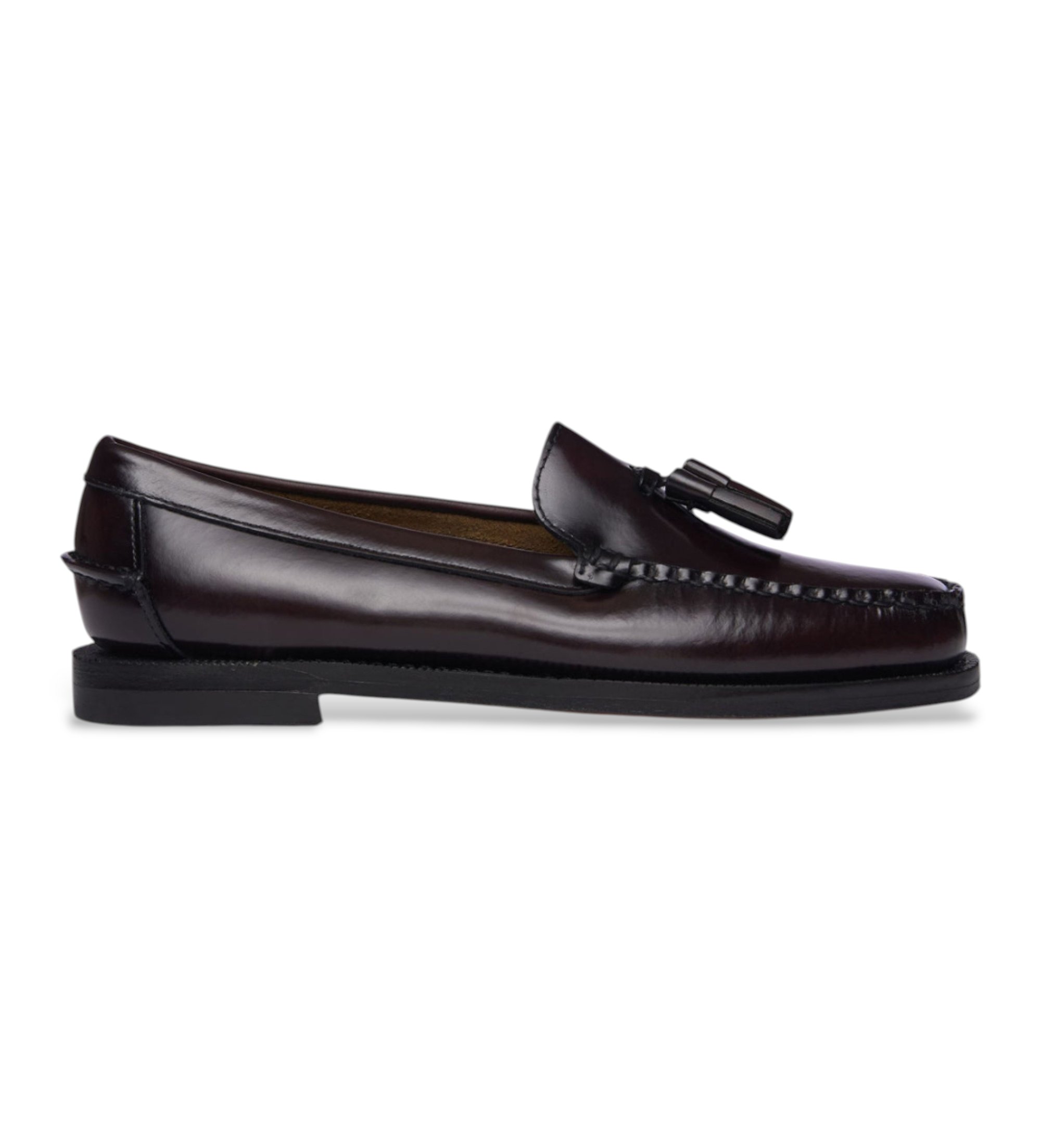 Sebago für Damen. 7001560 Klassische Will Leder-Slipper burgundbraun (36), Wohnung, 1 bis 3 cm, Keine, Lässig, Party, Bordeaux