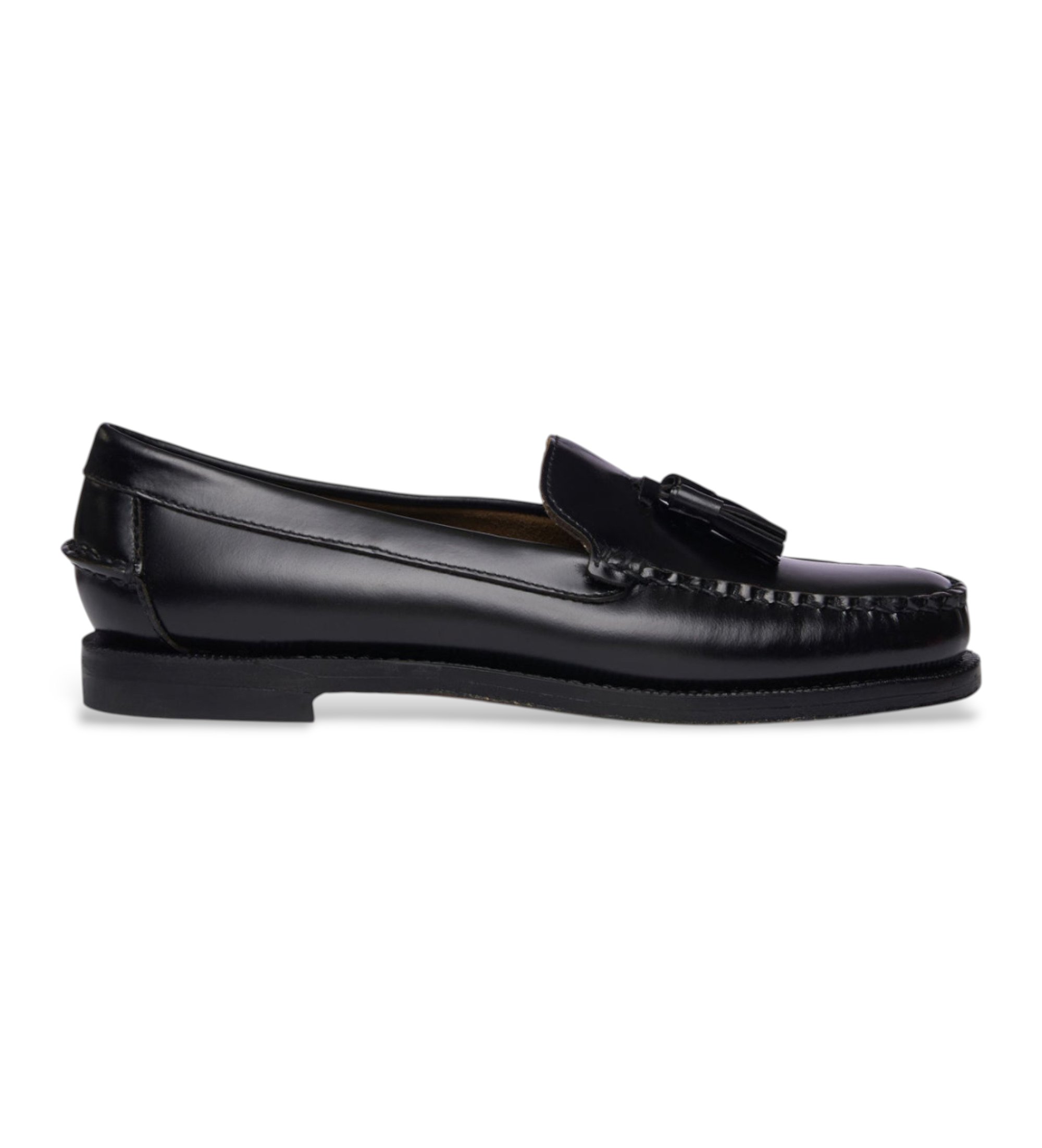 Sebago für Damen. 7001560 Klassische Will Leder-Slipper schwarz (41), Wohnung, 1 bis 3 cm, Keine, Lässig, Party