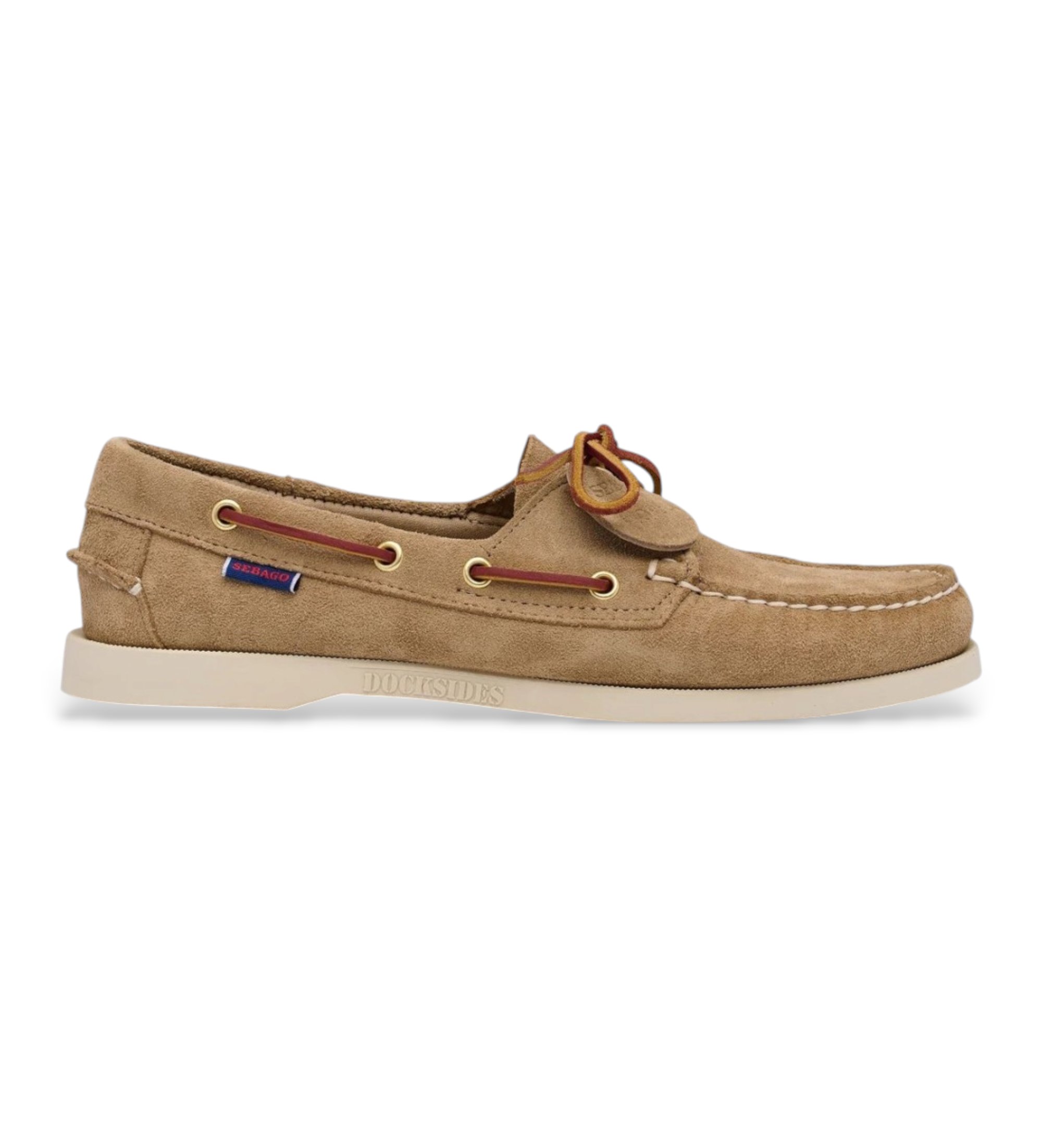 Sebago für Damen. 77131JW Braune Leder-Slipper von Portland (41), Wohnung, Schnürsenkel, Lässig