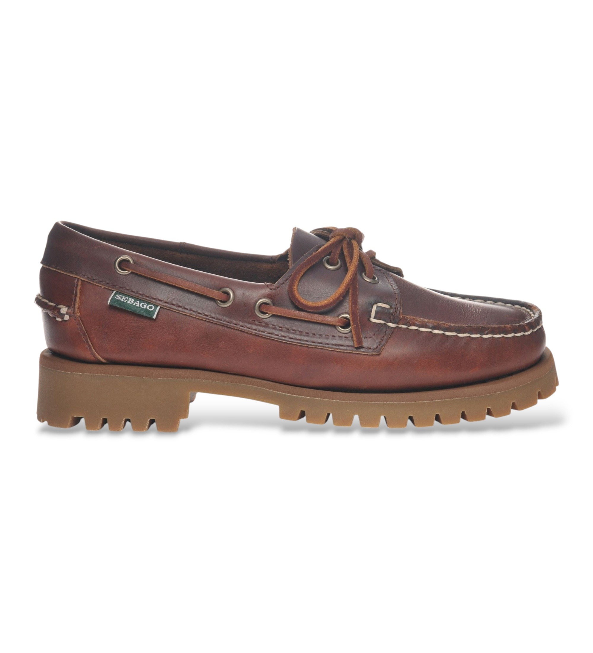 Sebago für Damen. 7002IR0 Leder-Mokassins Ranger Waxy braun (39), 1 bis 3 cm, Keine, Lässig, Klassisch