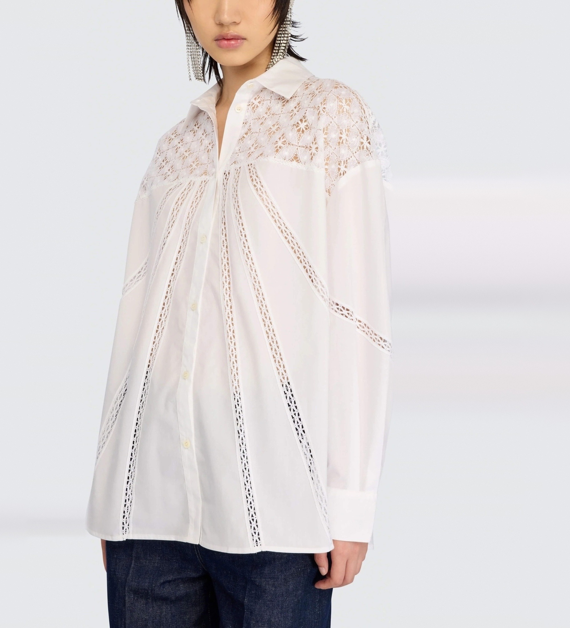 Semicouture für Damen. S6SG25 Jessika Shirt weiß (44), Lässig, Baumwolle, Langarm