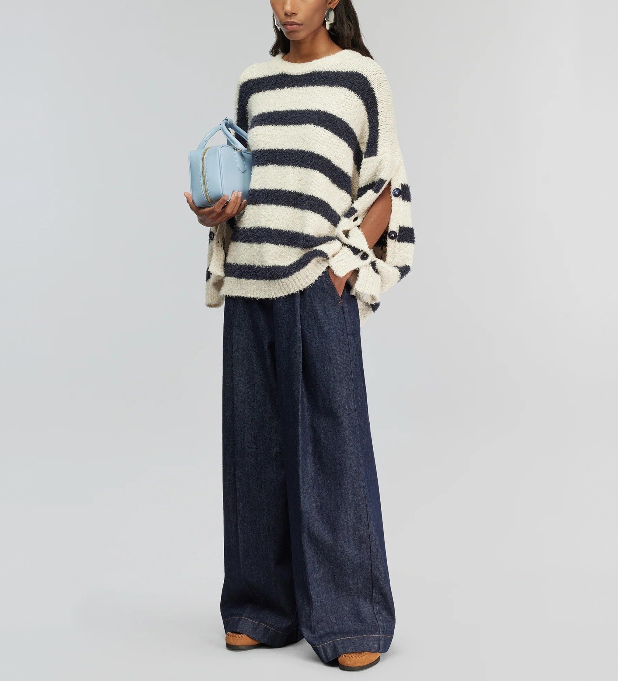 Semicouture für Damen. Y5WB52 Simonne Pullover navy, beige (XS), Lässig, Baumwolle, Marine