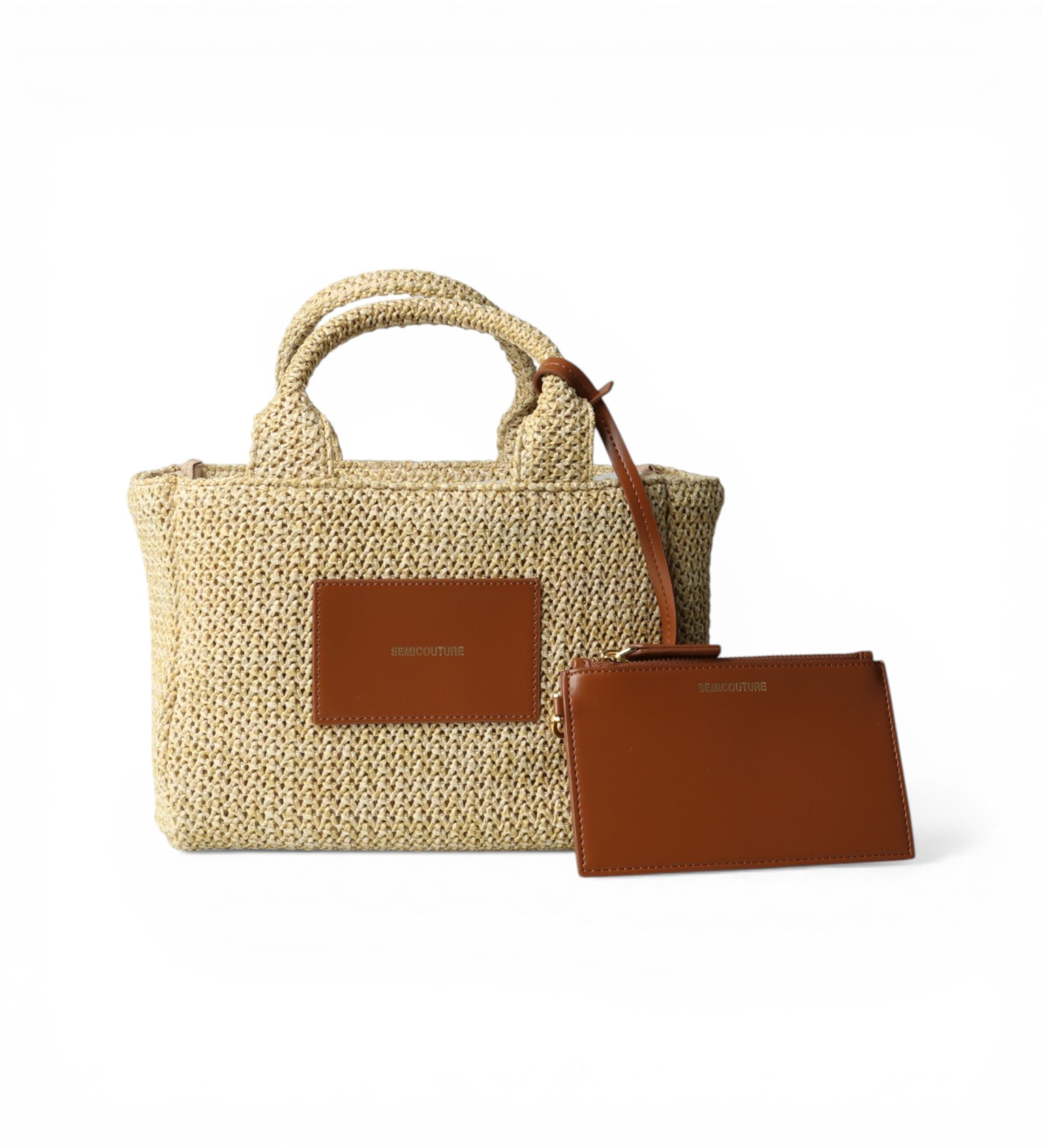 Semicouture für Damen. S6SX15 Arama beige Shopper-Tasche (OSFA), Lässig, Raffia