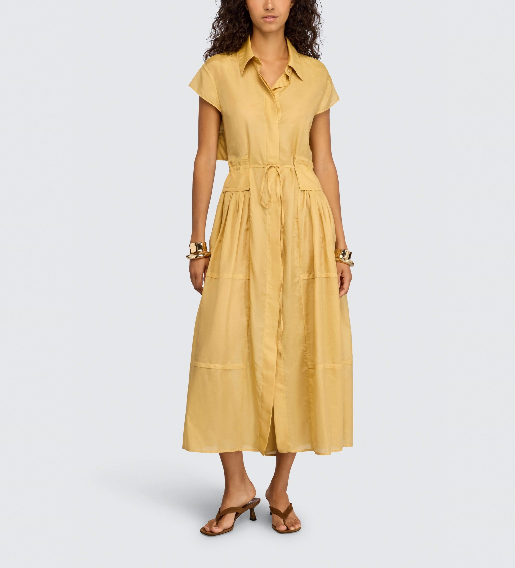 Semicouture für Damen. S6SI43 Kleid Celia braun (42), Lässig, Baumwolle, Kurzarm
