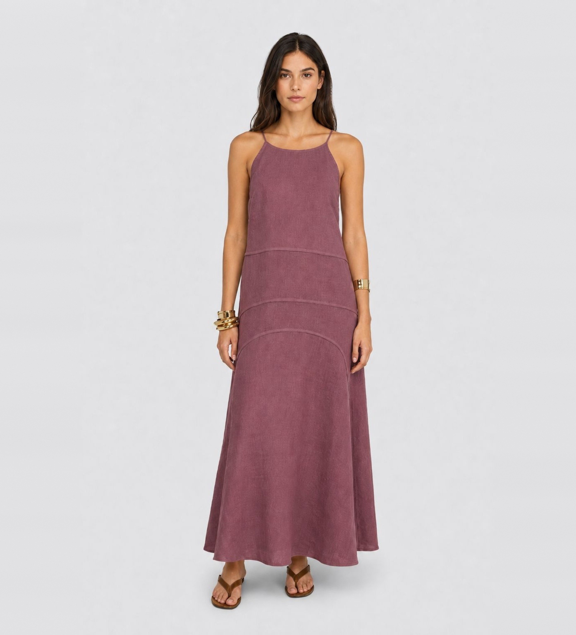 Semicouture für Damen. S6SN22 Kleid Felicia bordeaux (42), Lässig, Ärmellos / Hosenträger