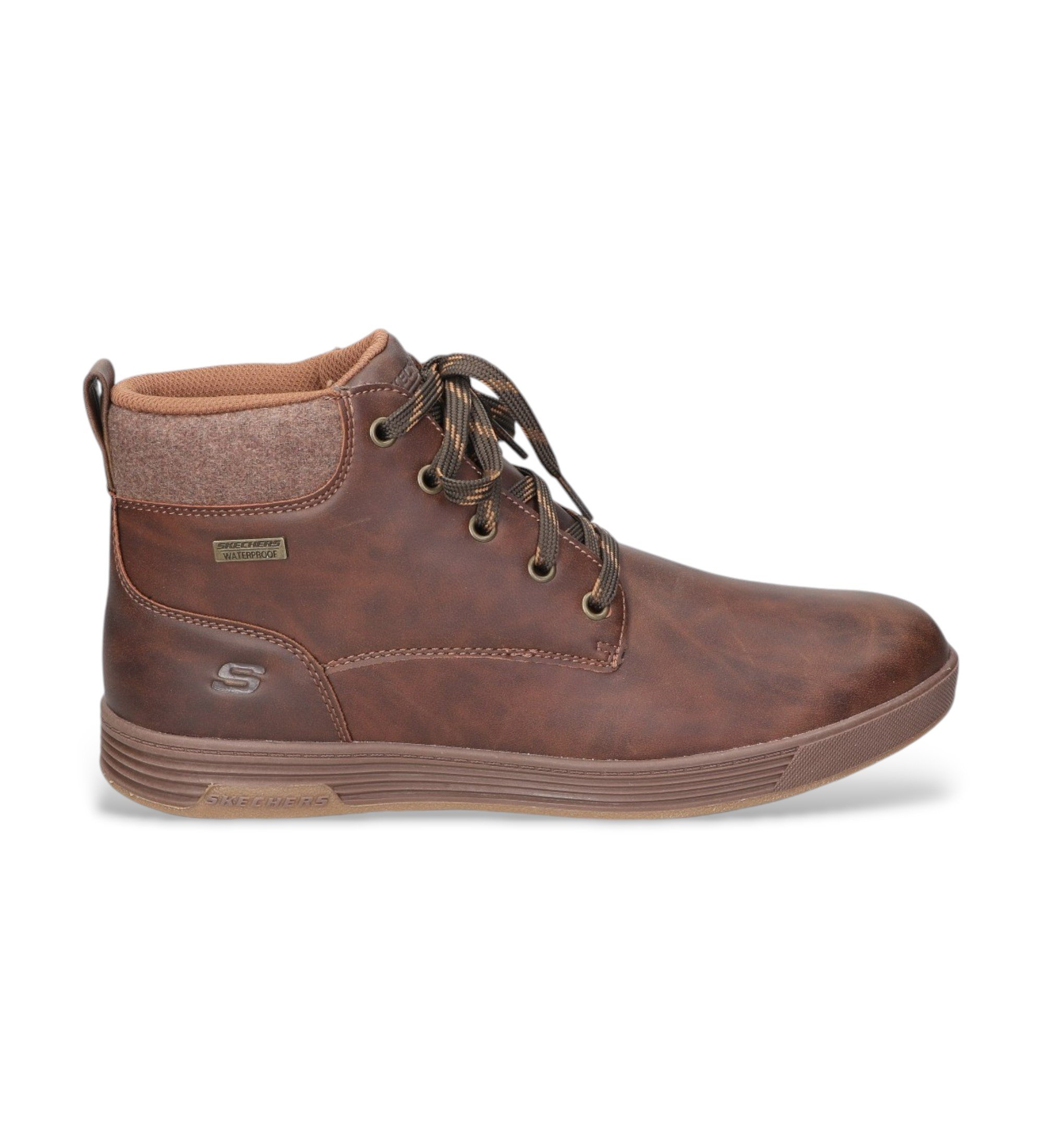 Skechers für Herren. 210945 Stiefelette Cavell braun (43), Wohnung, Schnürsenkel, Lässig