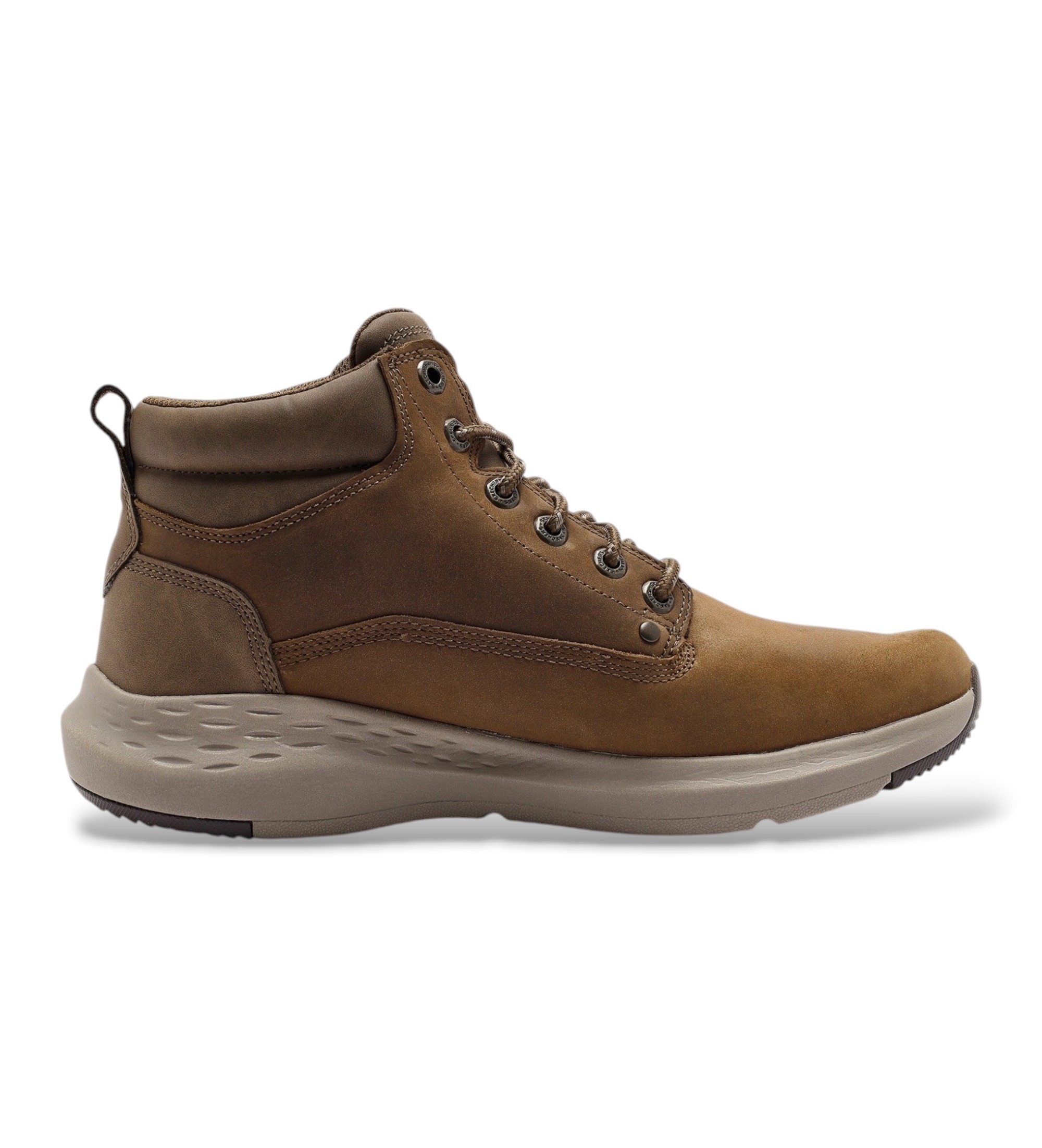 Skechers für Herren. 205175 Leder-Stiefeletten Relaxed Fit: Parson - Ederic braun (45), Beige, Wohnung, Schnürsenkel, Lässig
