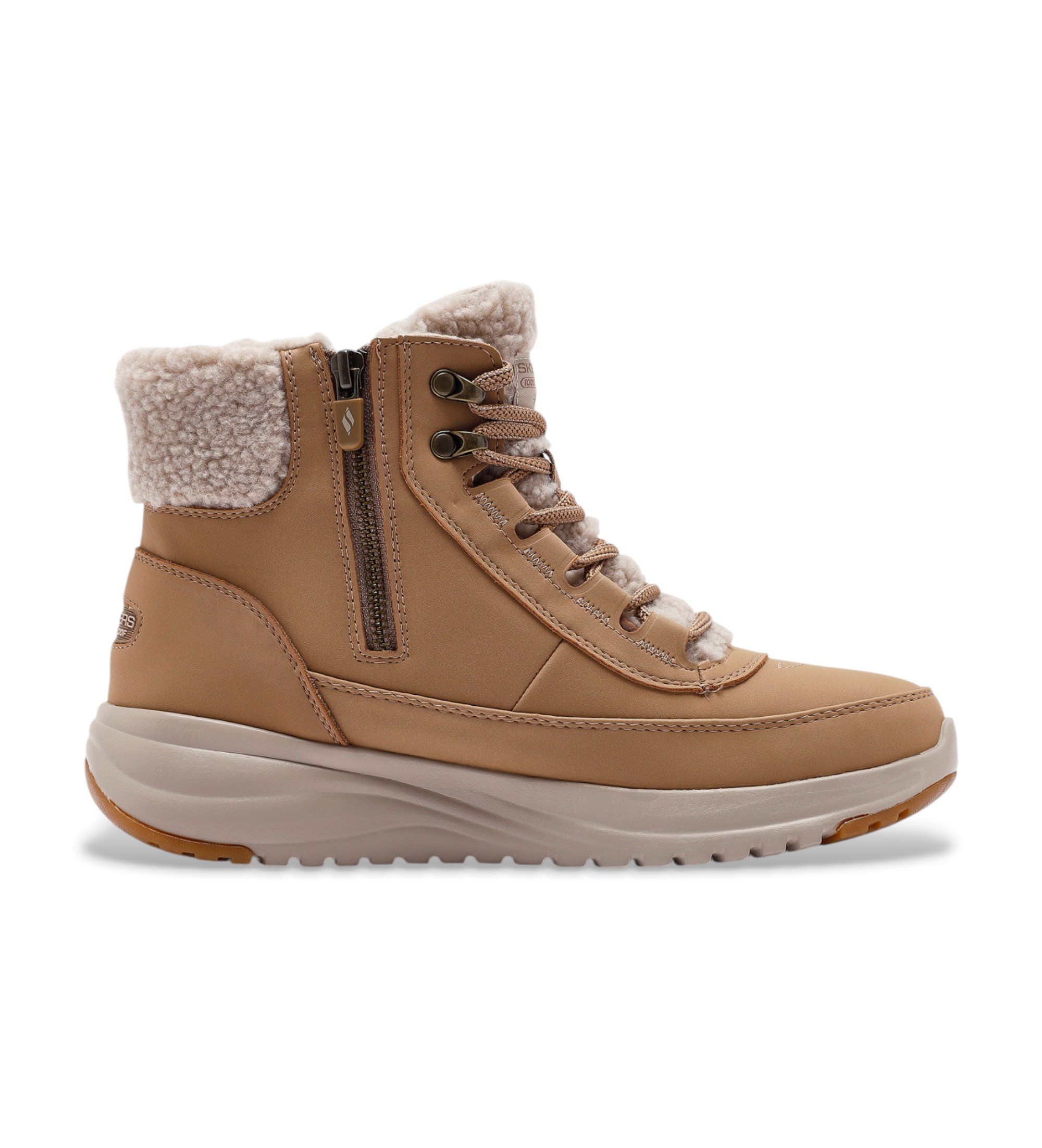 Skechers für Damen. 144756 Stiefelette On The Go Stellar Alpine Adventure braun (41), 3 bis 5 cm, Reißverschluss, Lässig, Draußen
