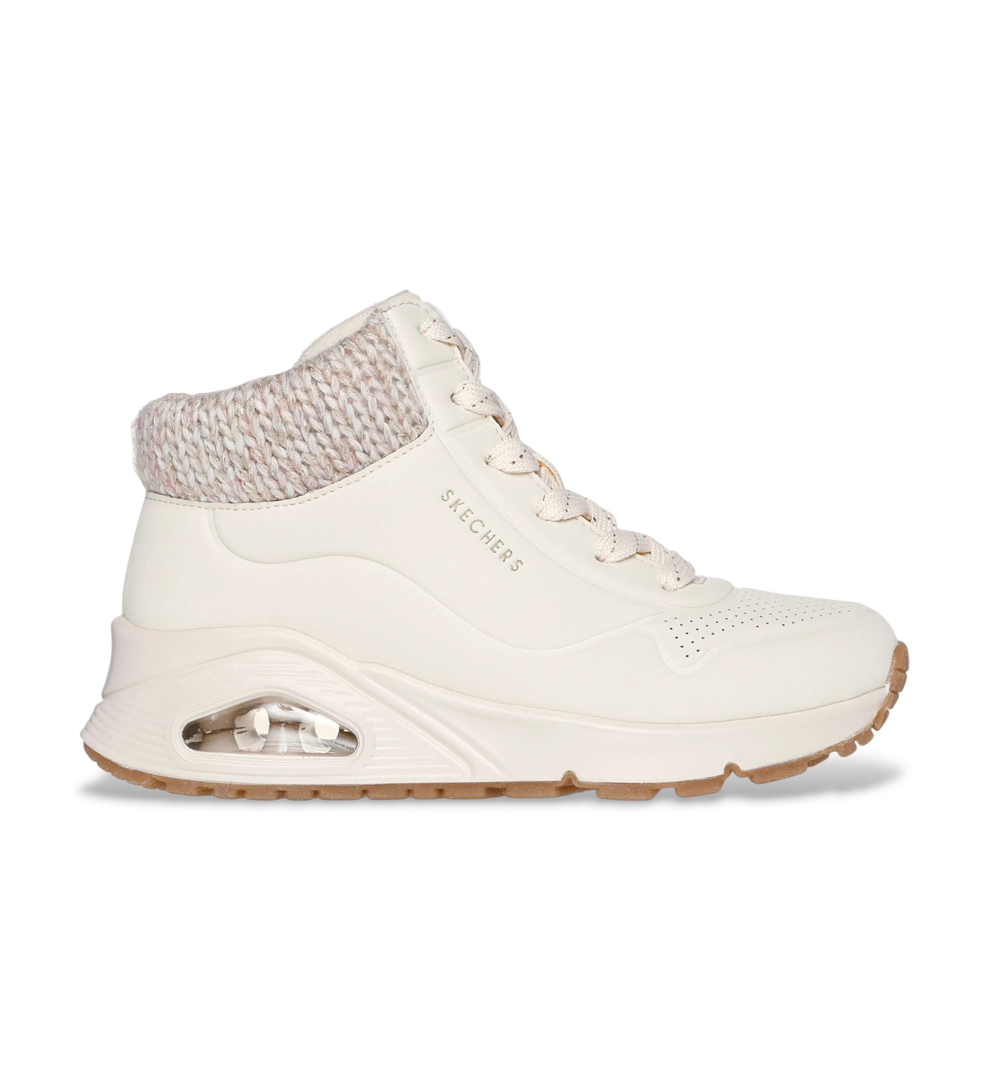 Skechers für Frauen/Mädchen. 310566L Stiefelette Uno Gen1 Darling Daze beige (40), 3 bis 5 cm, Reißverschluss, Lässig, Kinderbekleidung
