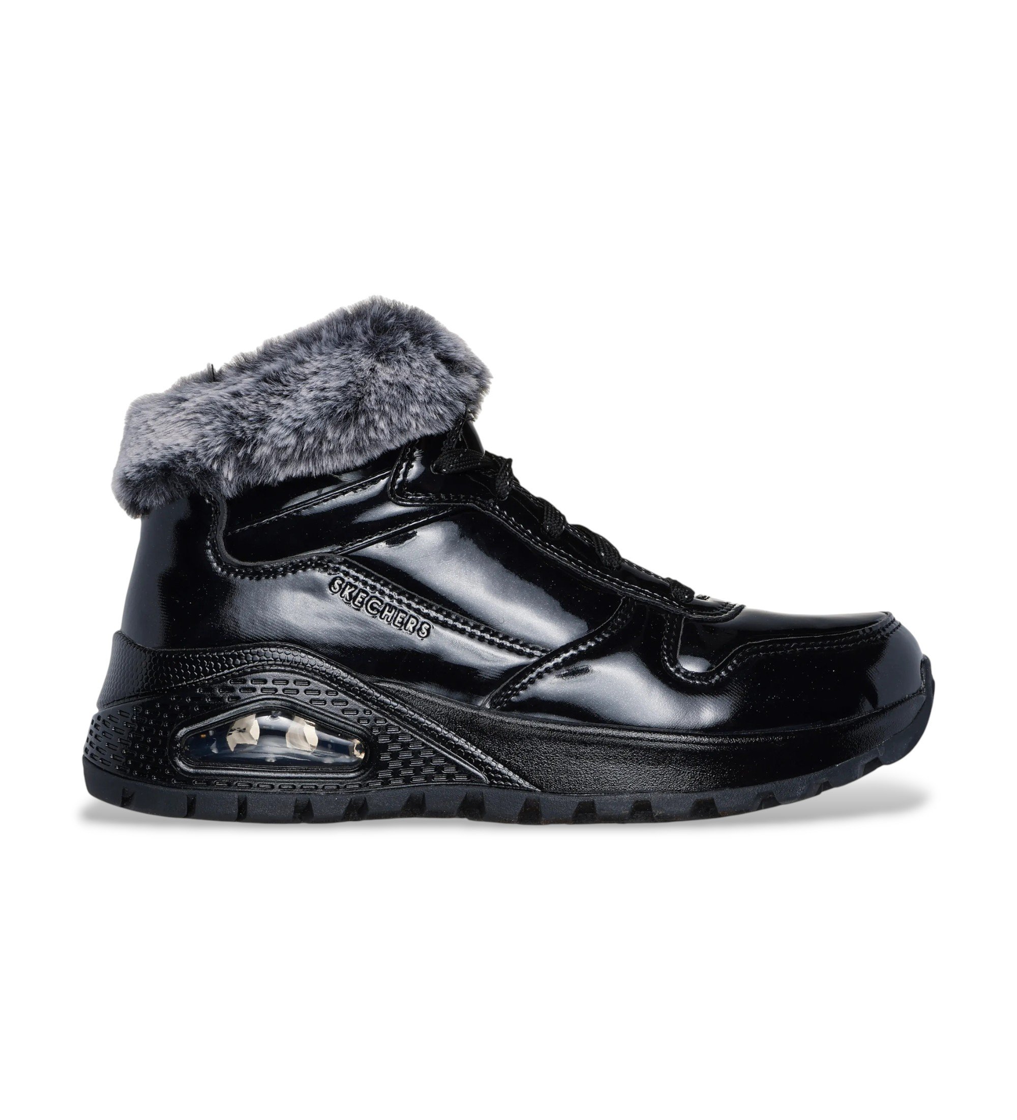 Skechers für Damen. 168126 Stiefelette Uno Rugged Fiesty Winter schwarz (36), Wohnung, Schnürsenkel, Lässig