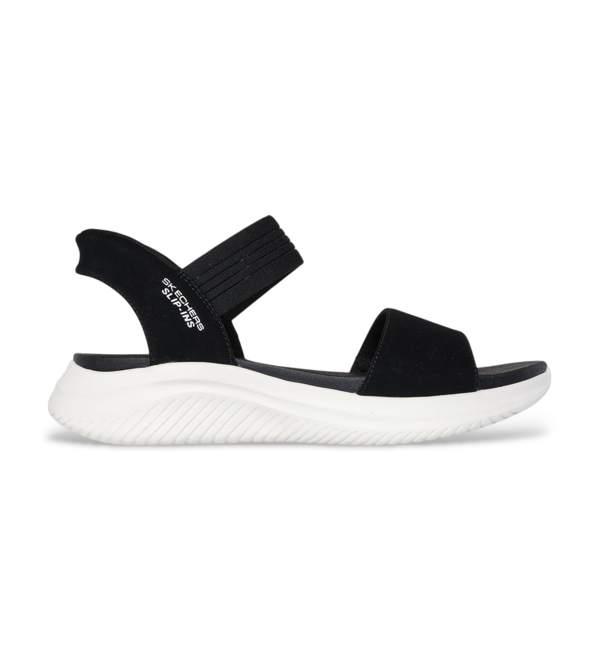 Skechers für Damen. 119804 Slip-ins Ultra Flex 3.0 Summerville Schwarz Sandalen (38), 3 bis 5 cm, Keine, Lässig