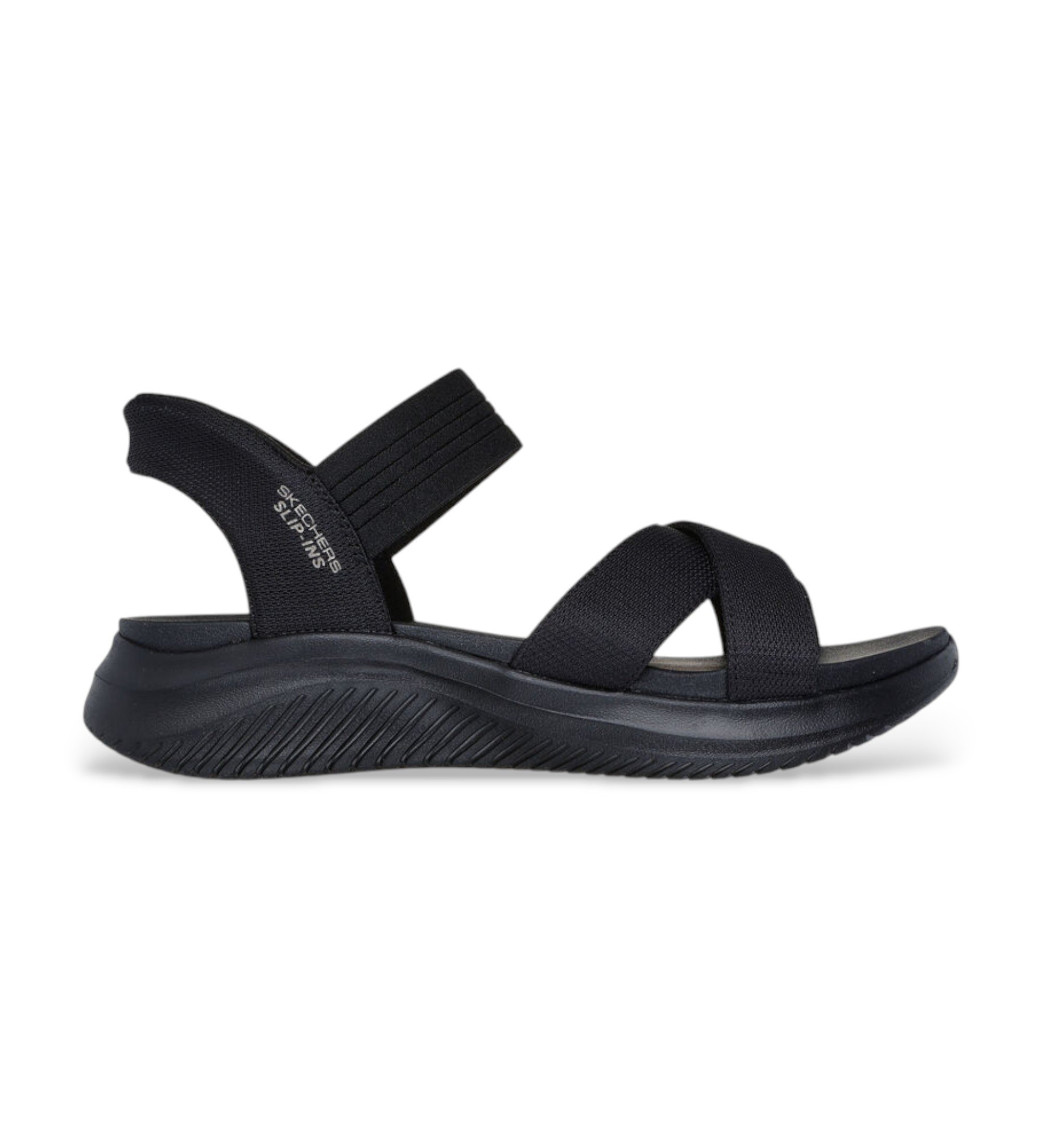 Skechers für Damen. 119975 Sandalias Slip-ins Ultra Flex 3.0 Never Better schwarz (36), 3 bis 5 cm, Keine, Lässig