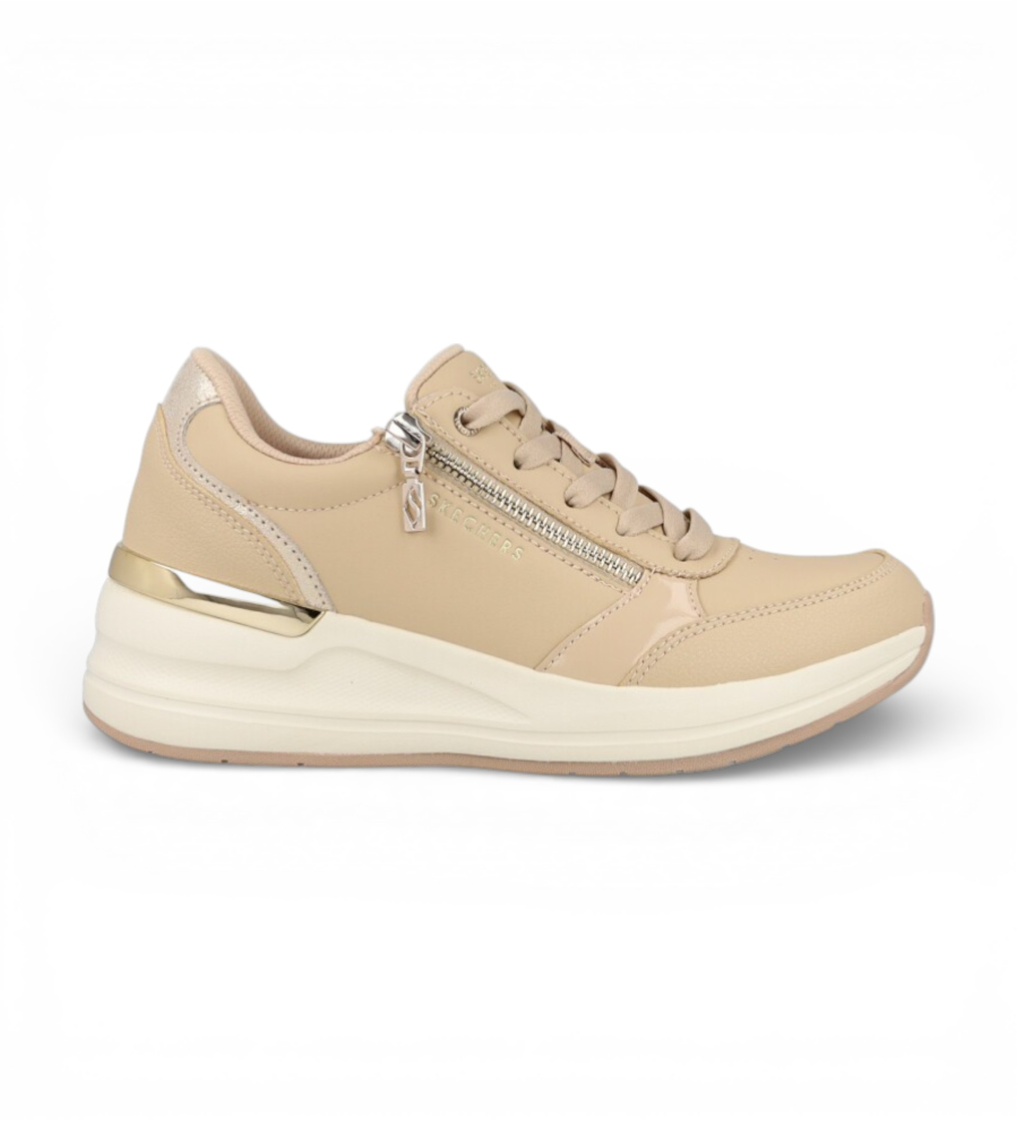 Skechers für Damen. 177341 Turnschuhe Billion 2 beige (37), Wohnung, Schnürsenkel, Lässig