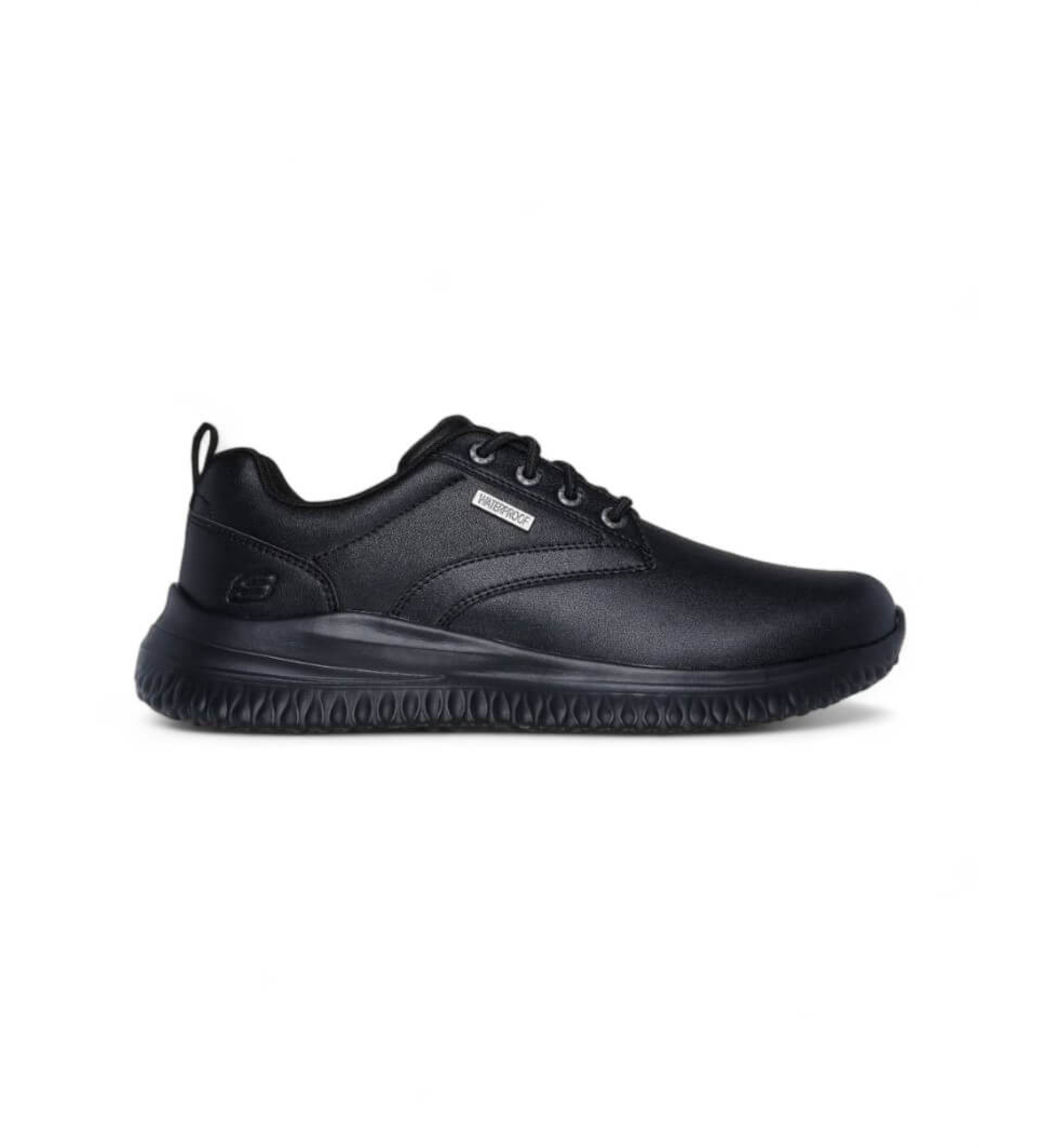 Skechers für Herren. 210661 Lederschuhe Delson 3.0 Glavine schwarz (40), Wohnung, Schnürsenkel, Lässig
