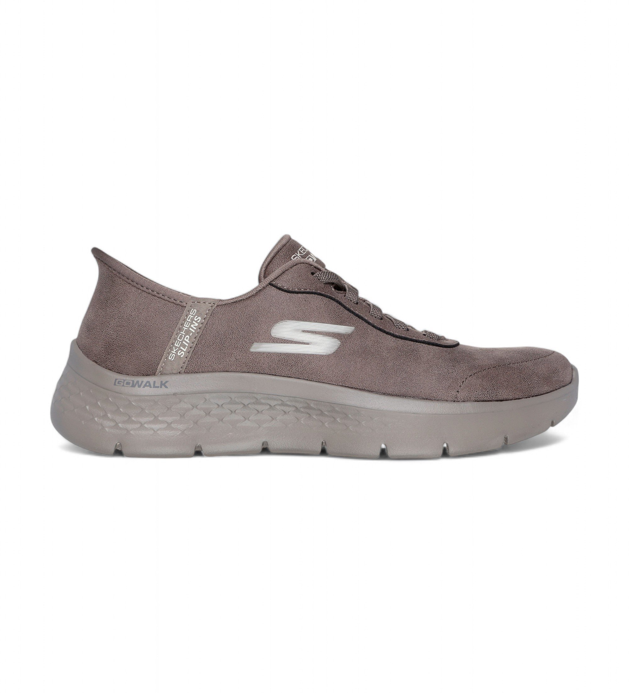 Skechers für Damen. 124837 Pantoletten Go Walk Flex Mali braun Leder Pantoffeln (40), Wohnung, Keine, Lässig