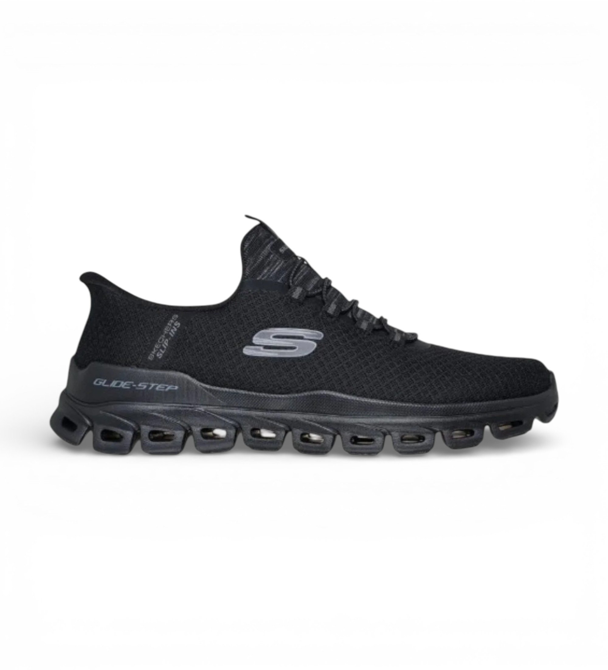 Skechers für Herren. 233010 Slip-Ins Glide Step Noxus schwarz Hausschuhe (44), Wohnung, Schnürsenkel, Lässig
