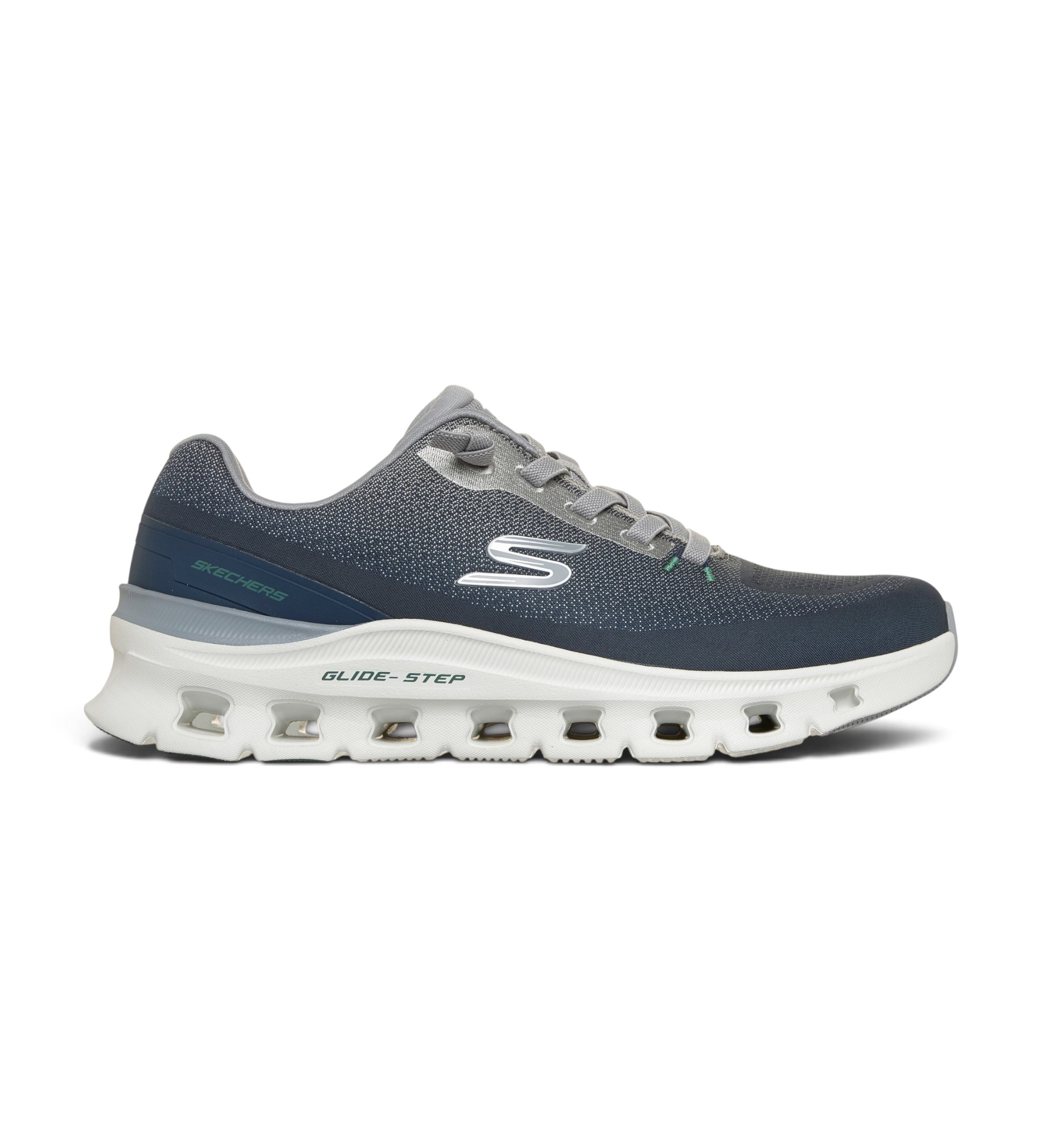 Skechers für Herren. 233132 Slip-Ins Sneaker: Glide-Step Pro - Waverra marineblau/grau (41), Wohnung, Schnürsenkel, Lässig, Sportlich