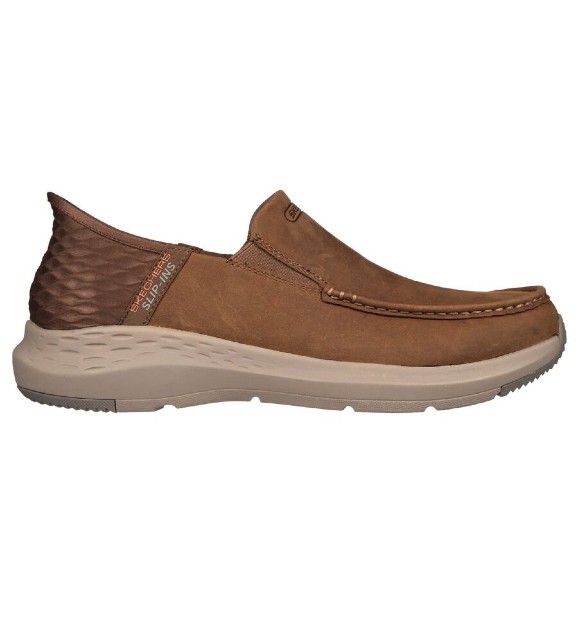 Skechers für Herren. 204866 Slip-Ins Relaxed Fit: Parson - Oswin Ledersneaker braun (43), Wohnung, Keine, Lässig