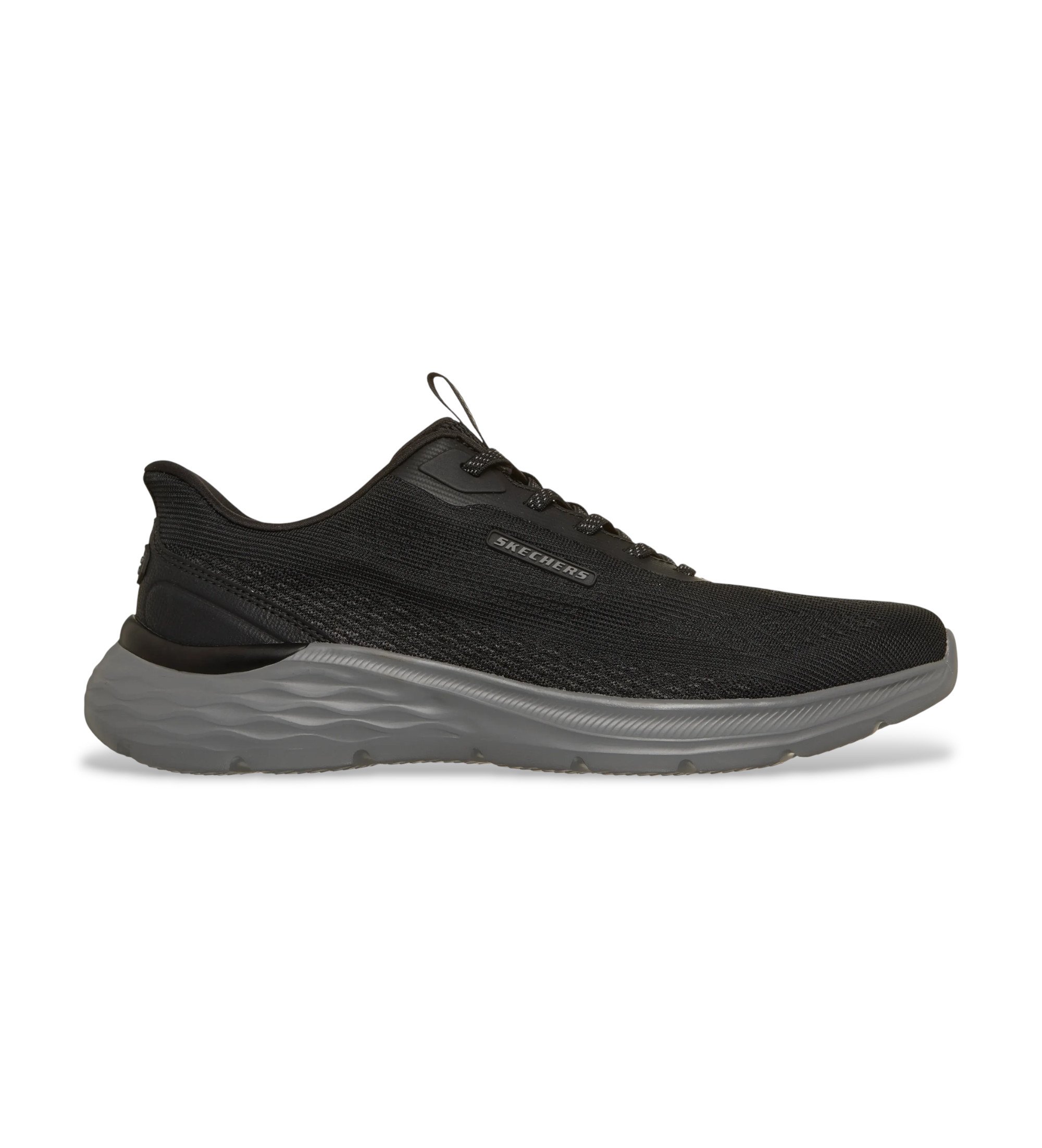 Skechersvoor mannen. 211369 Slip-ins Relaxed Fit Slippers Garner Ellis zwart (43), Plat, Veters, Casual