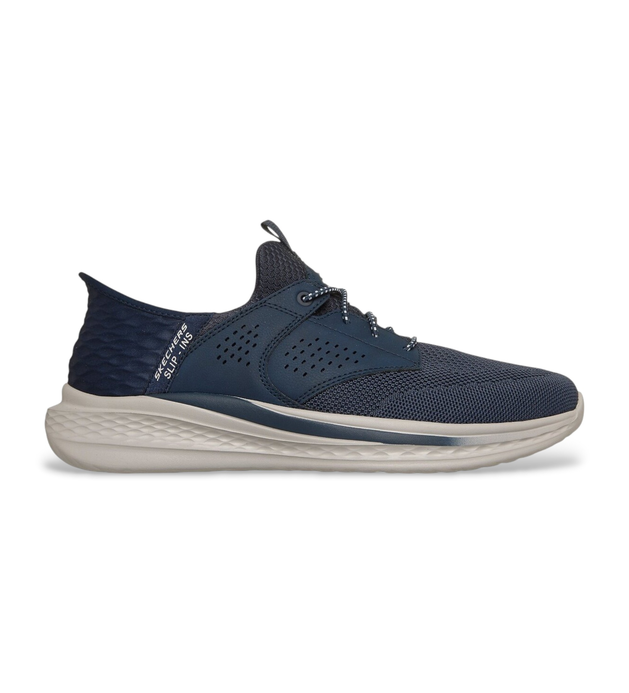 Skechers für Herren. 210889 Slipper RF Slade Caster navy Pantoffeln (41), Wohnung, Schnürsenkel, Lässig, Marine