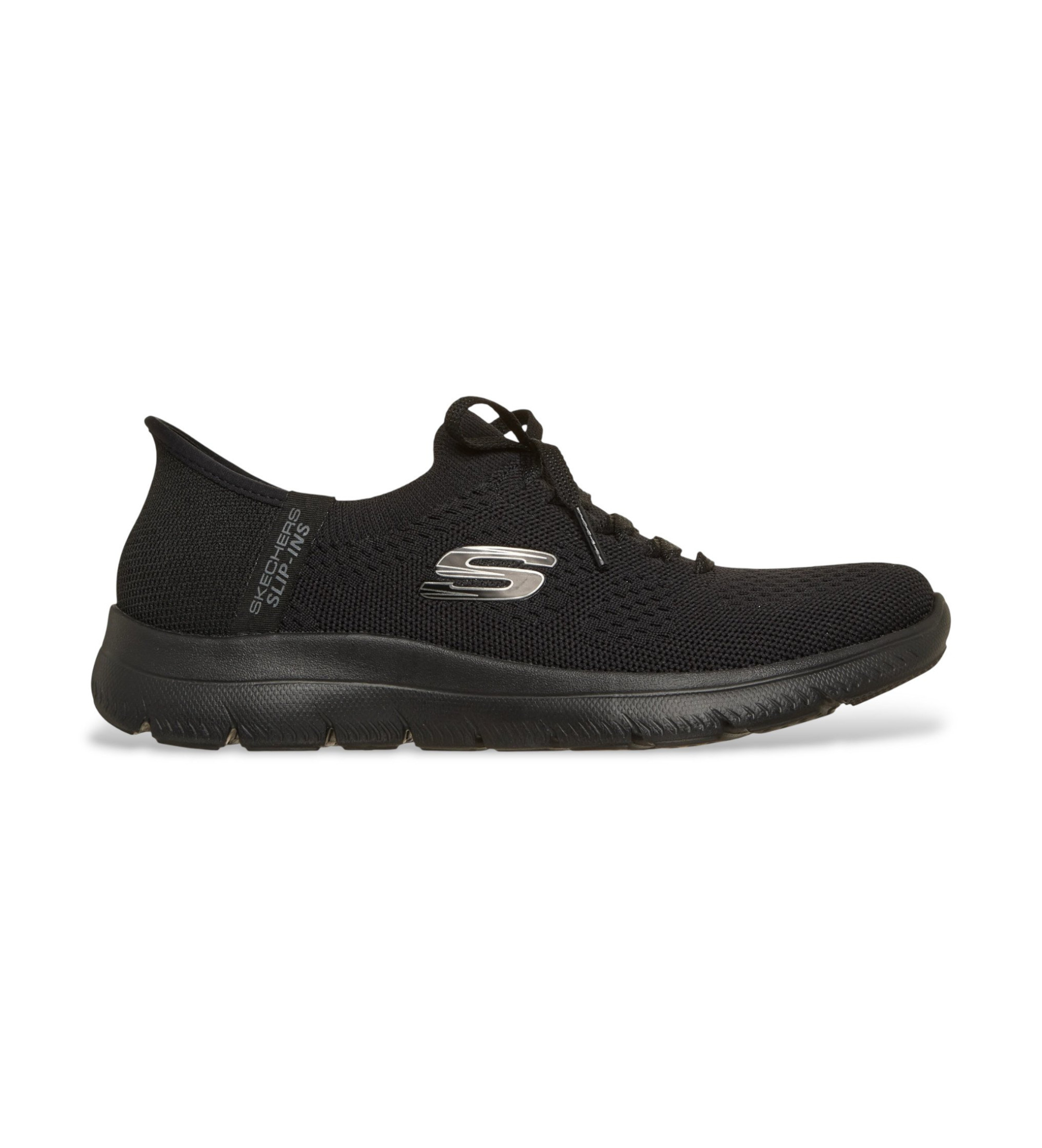 Skechers für Damen. 150263 Slip-ins Summits New Daily Schuhe schwarz (41), Wohnung, Schnürsenkel, Lässig