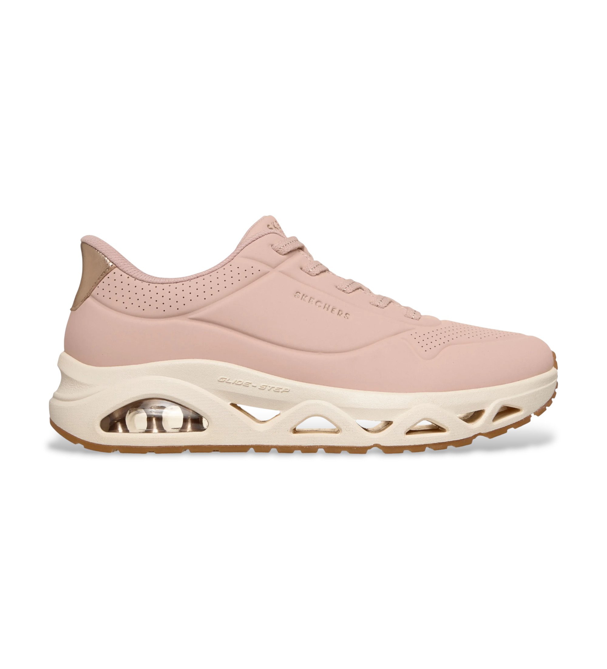 Skechers für Damen. 190113 Slip-Ins Uno Glide Step Glide Glide On Air rosa Hausschuhe (37), Wohnung, Schnürsenkel, Lässig