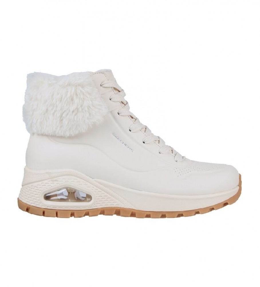 Skechers für Damen. 167274 Uno Rugged beige Turnschuhe (41), 1 bis 3 cm, Schnürsenkel, Lässig