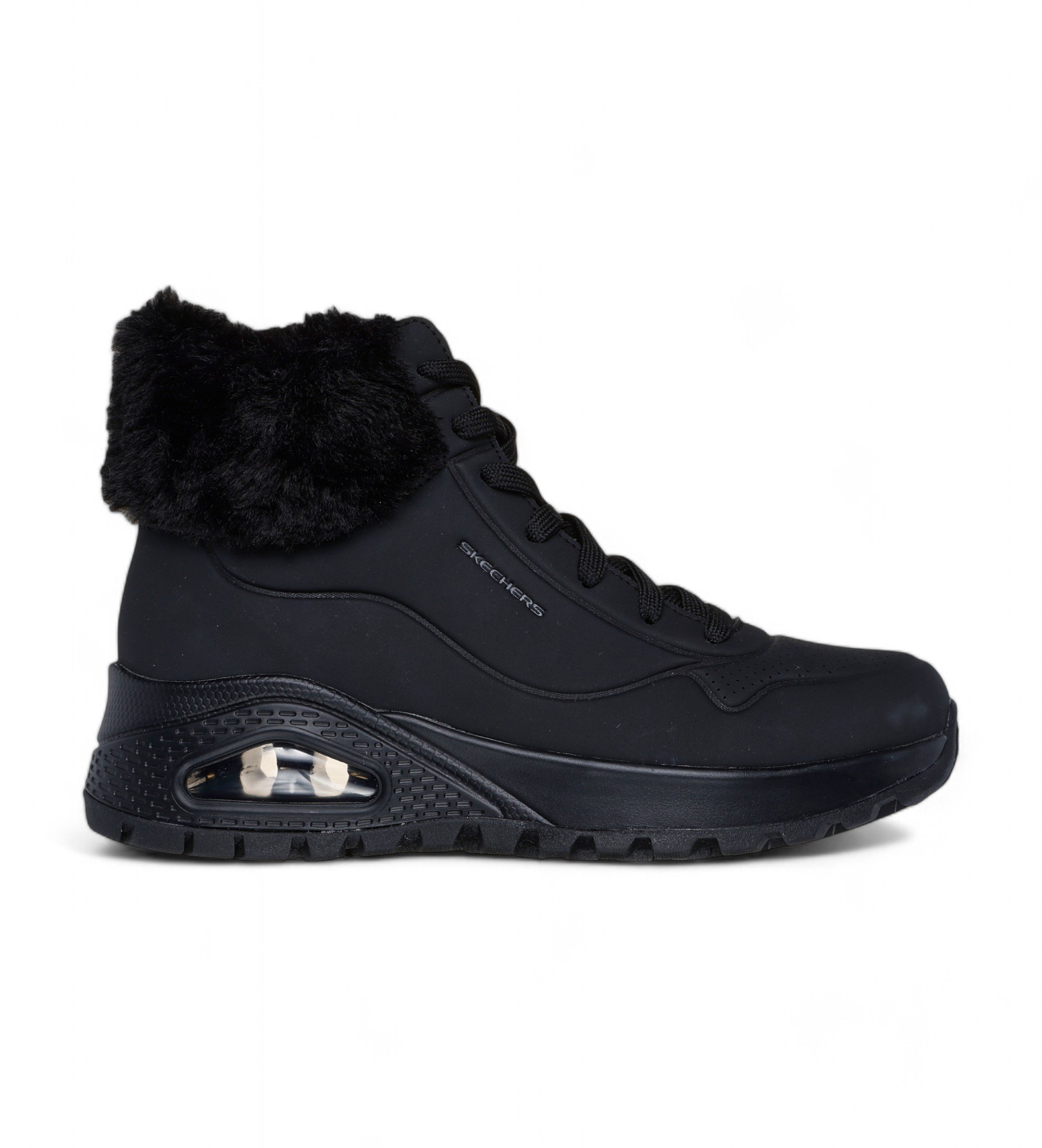 Skechers für Damen. 167274 Turnschuhe Uno Rugged Fall Air schwarz (40), Wohnung, Reißverschluss, Lässig