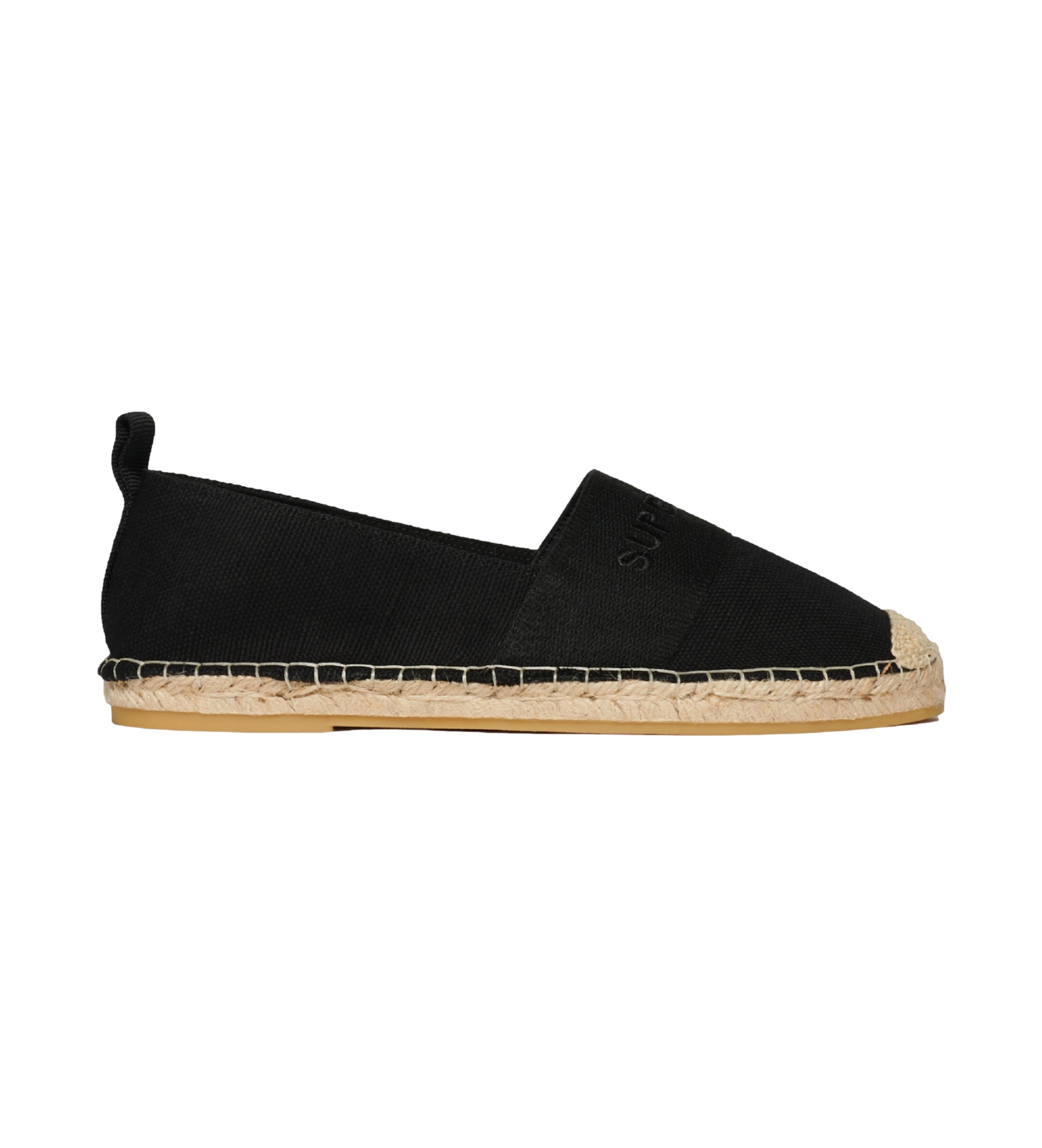 Superdryvoor vrouwen. WF110289A Zwarte canvas espadrilles (39), Stof, Plat, Geen, Casual