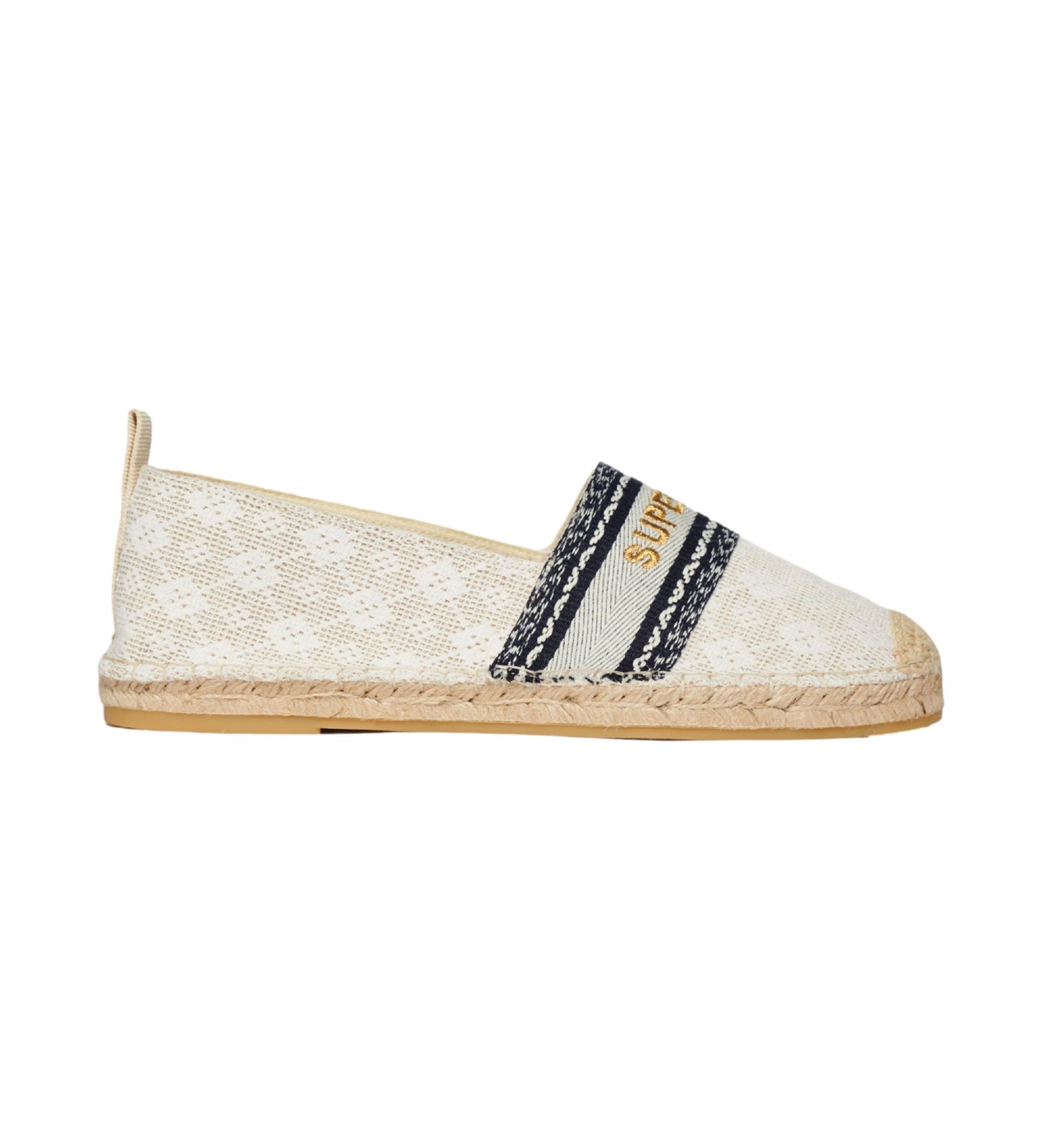 Superdryvoor vrouwen. WF110297A Beige canvas espadrilles (37), Stof, Plat, Geen, Casual
