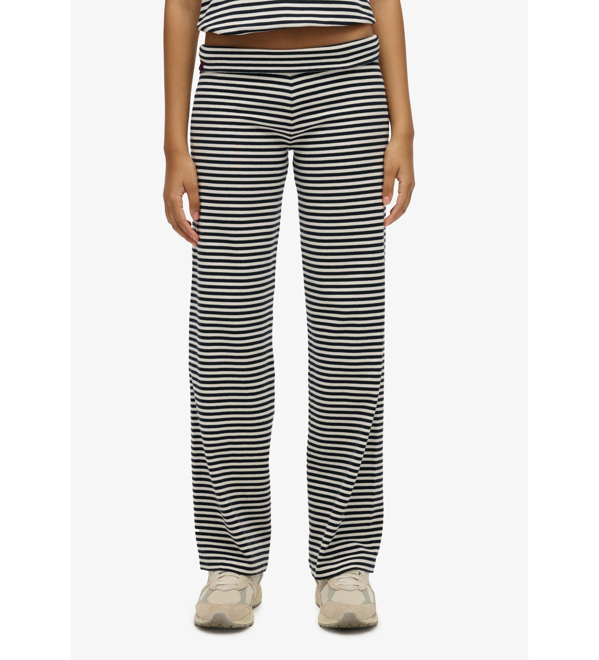 Superdry für Damen. W7011309A Falthose navy (L), Lässig, Baumwolle, Marine