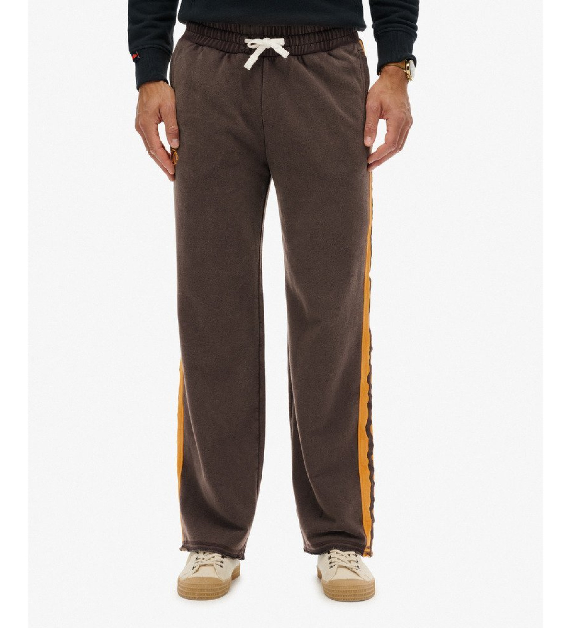 Superdry für Herren. M7011426A Jogger Athletic Fives Hose braun (XL), Lässig, Baumwolle