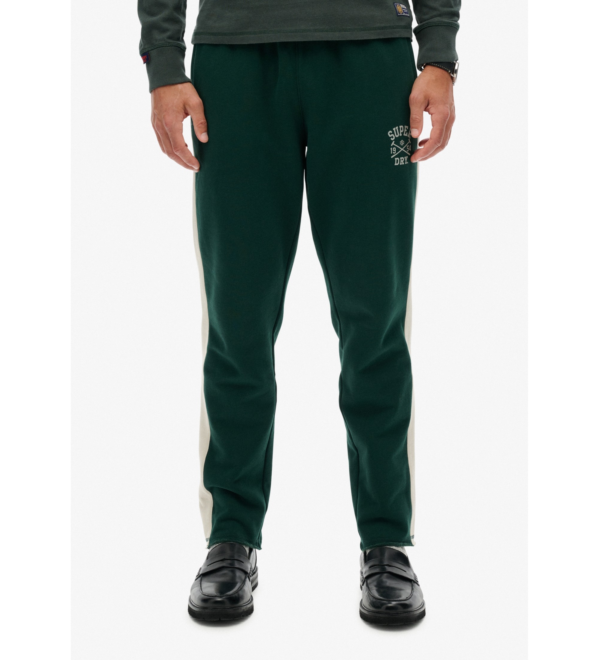 Superdry für Herren. M7011410A Athletic Club Jogger-Hose grün (M), Lässig, Baumwolle