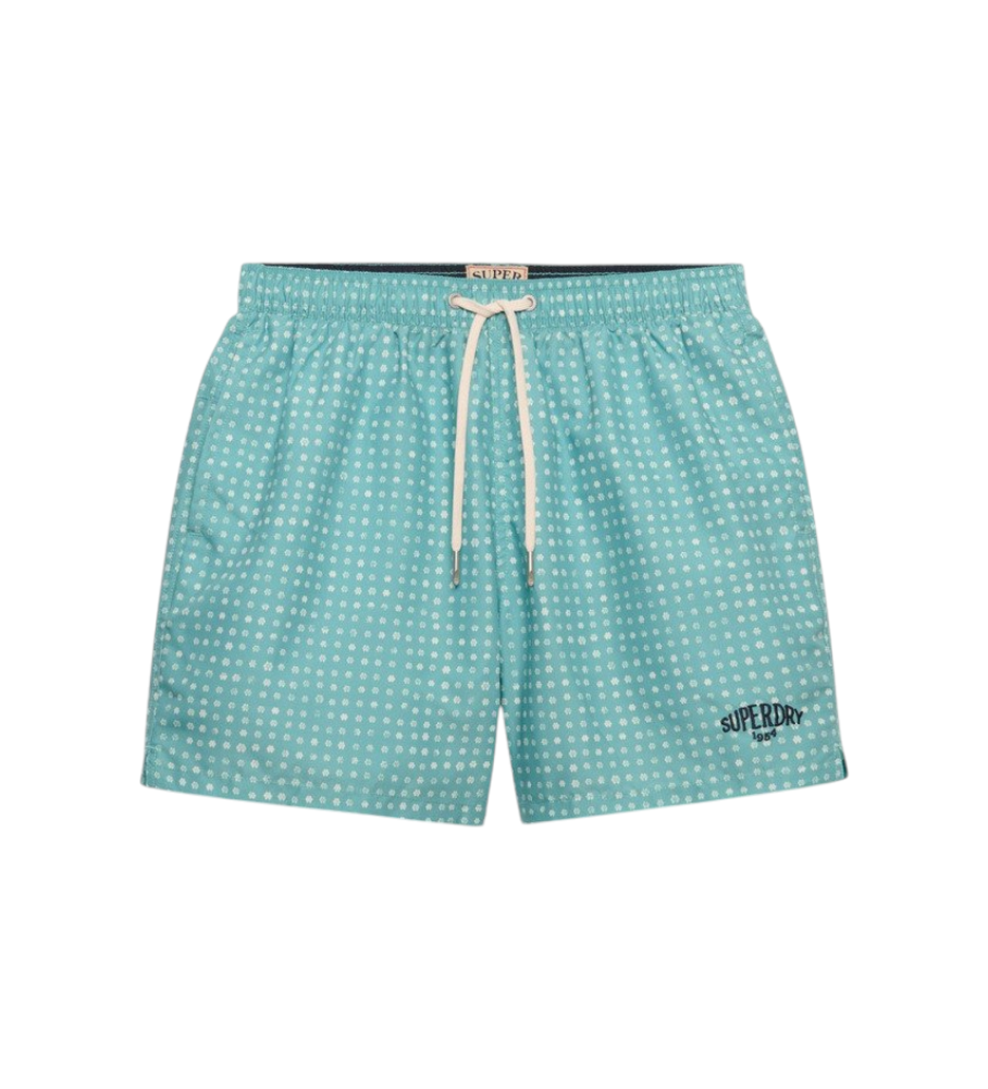 Superdry für Herren. M3010262A Premium Printed 15 grüner Badeanzug (XXL), Strandbekleidung, Recyceltes Polyester