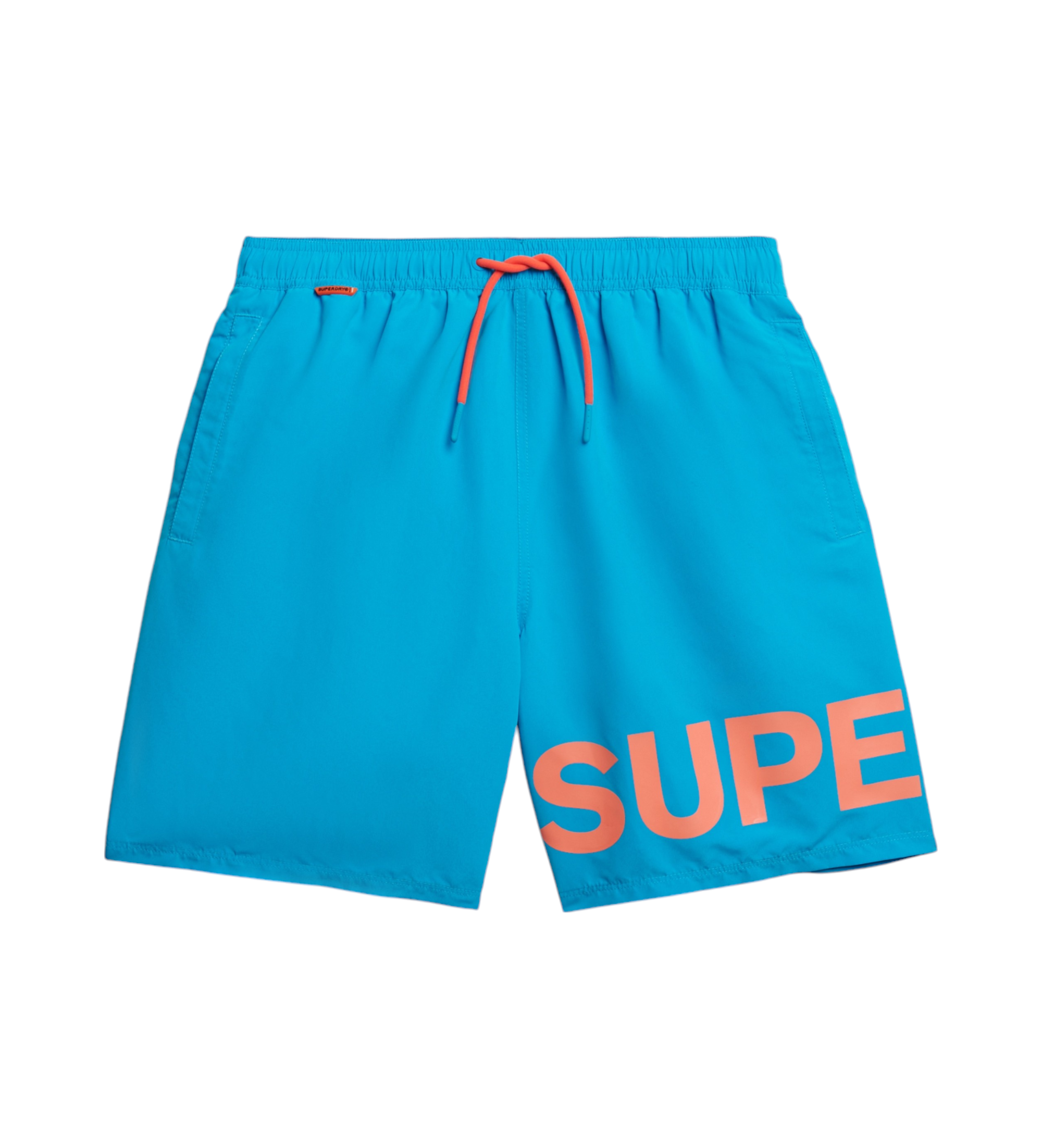 Superdry für Herren. M3010244A Blauer grafischer Badeanzug (S), Strandbekleidung, Recyceltes Polyester, Nachhaltig