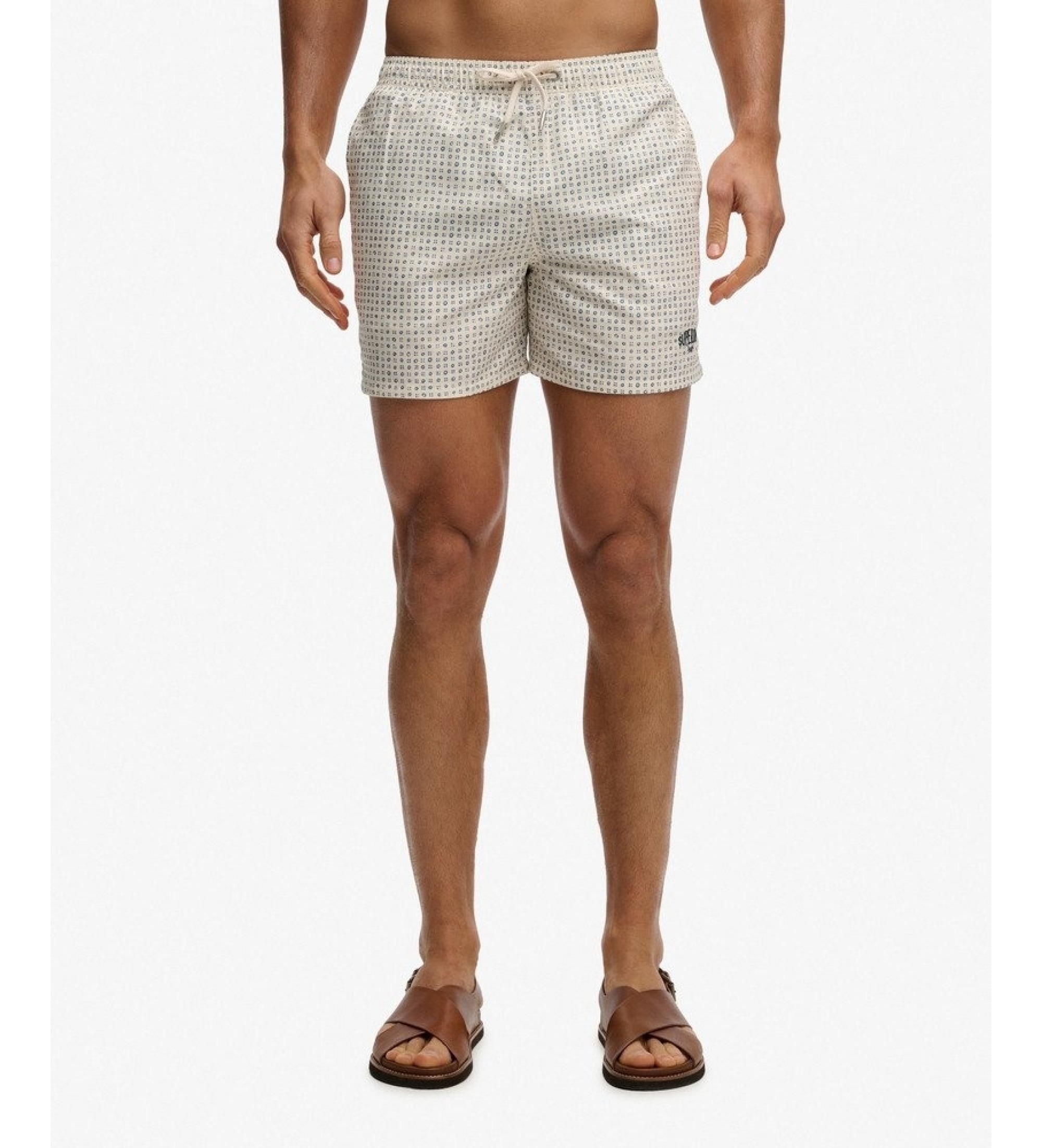 Superdry für Herren. M3010262A Premium Printed 15 weißer Badeanzug (XXL), Strandbekleidung, Recyceltes Polyester
