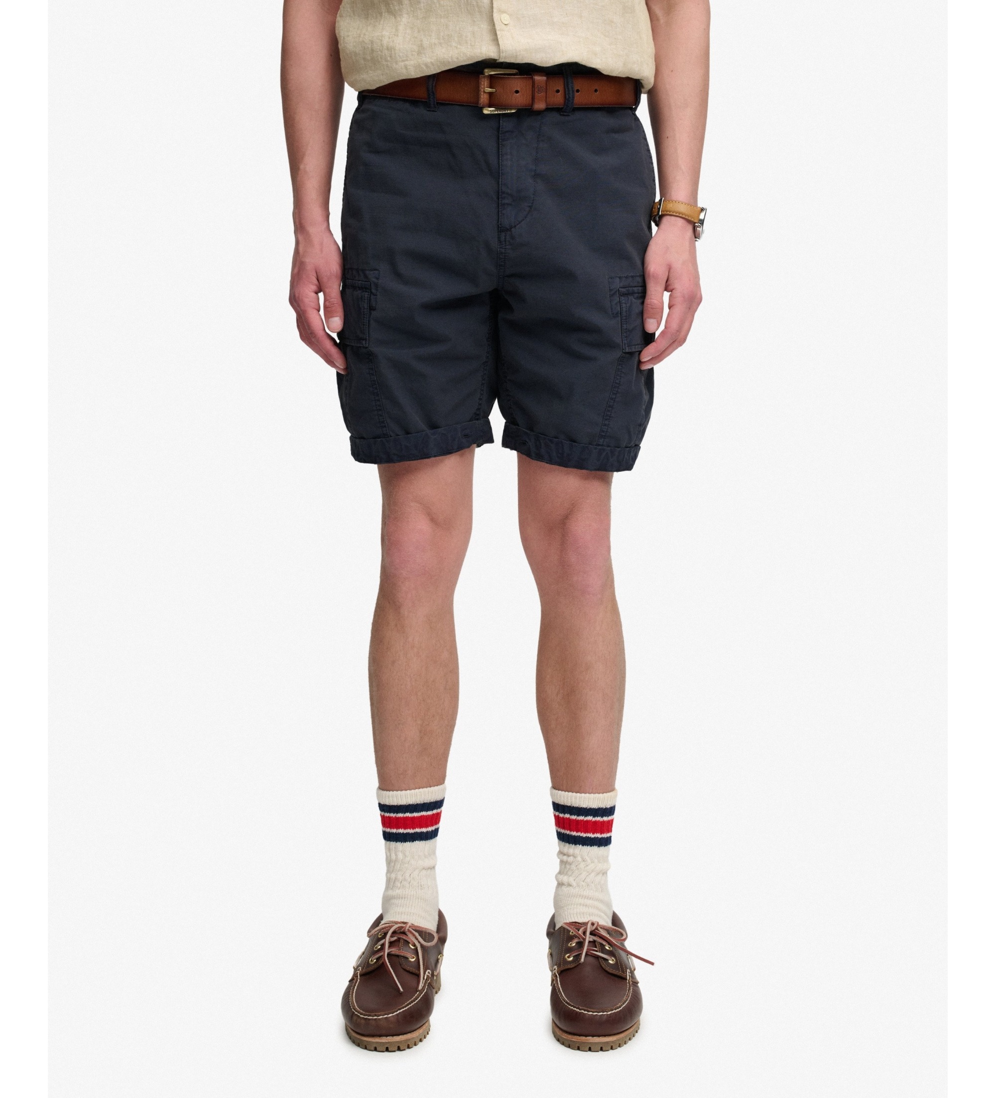 Superdry für Herren. M7110485A Ripstop Light Cargo Bermudashorts navy (34), Lässig, Baumwolle, Marine