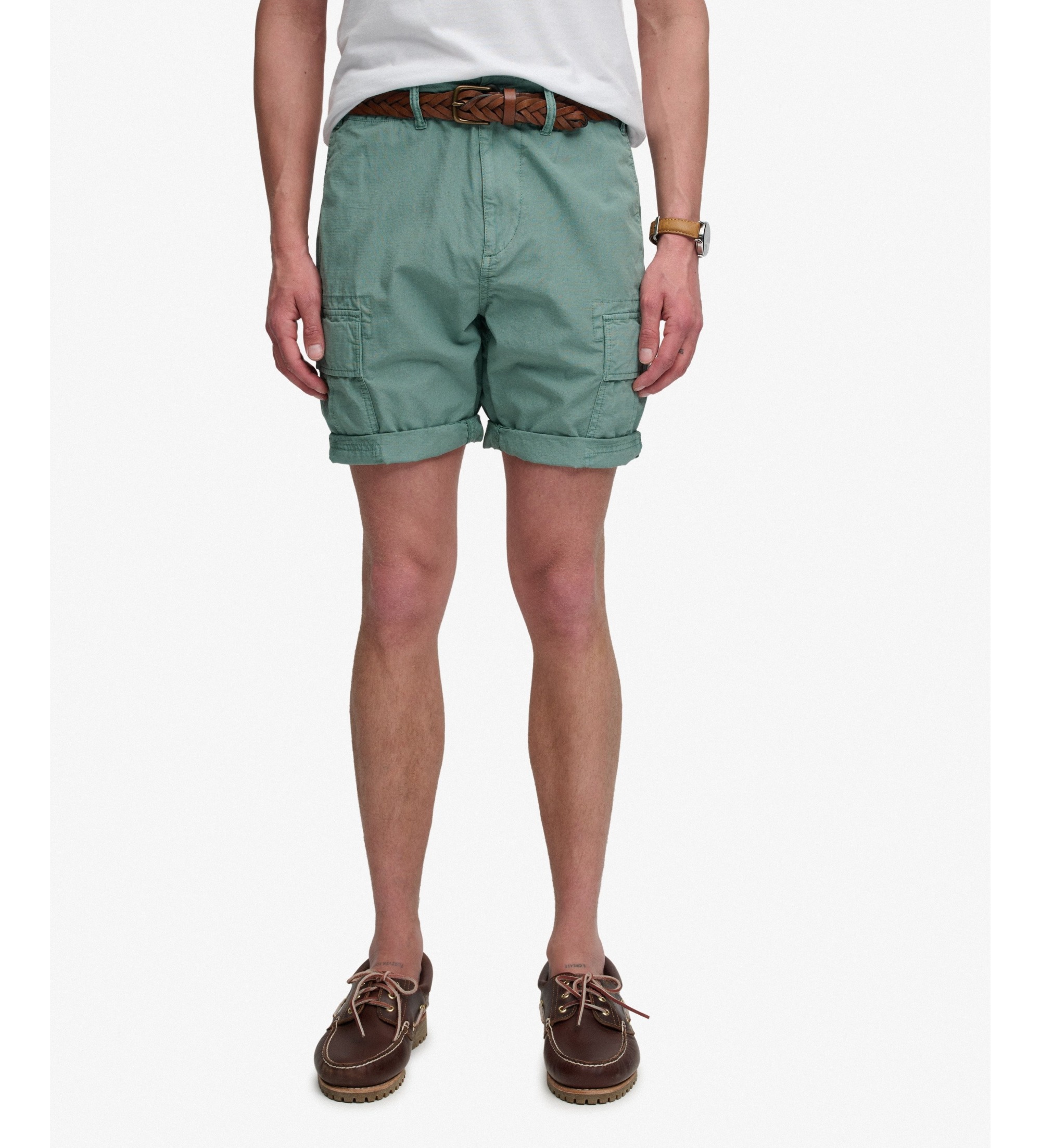 Superdry für Herren. M7110485A Ripstop Light Cargo Bermudashorts grün (32), Lässig, Baumwolle